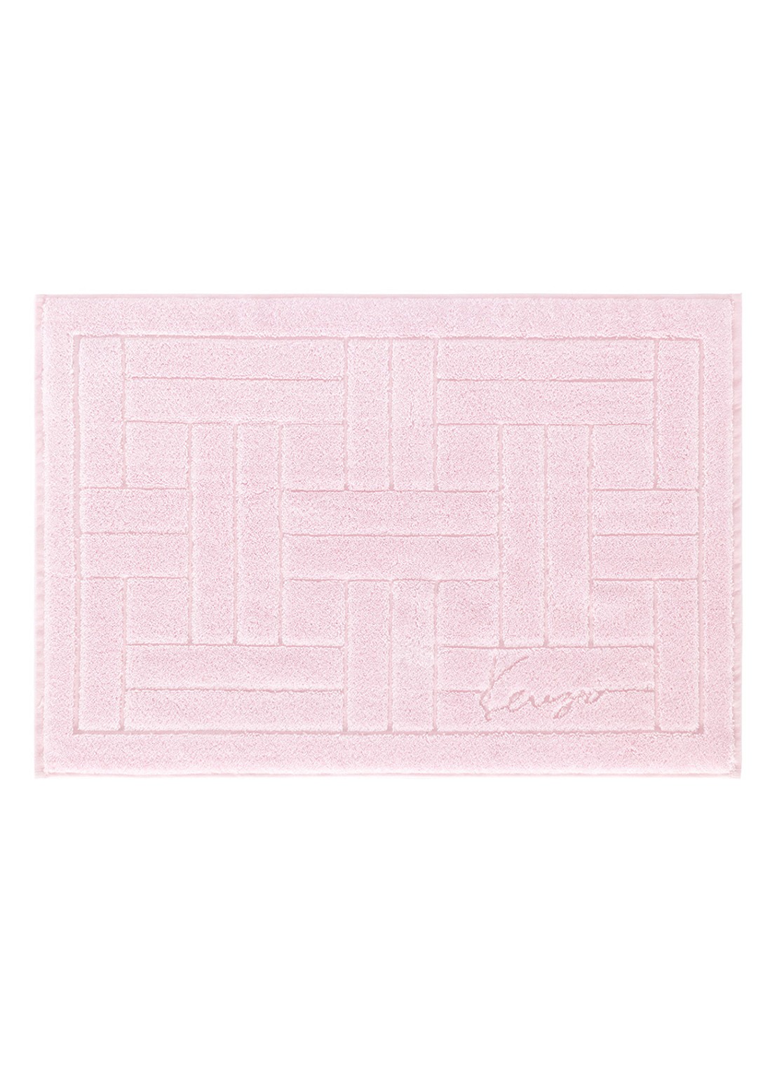 KENZO Weave badmat 55 x 80 cm - voorkant lichtroze