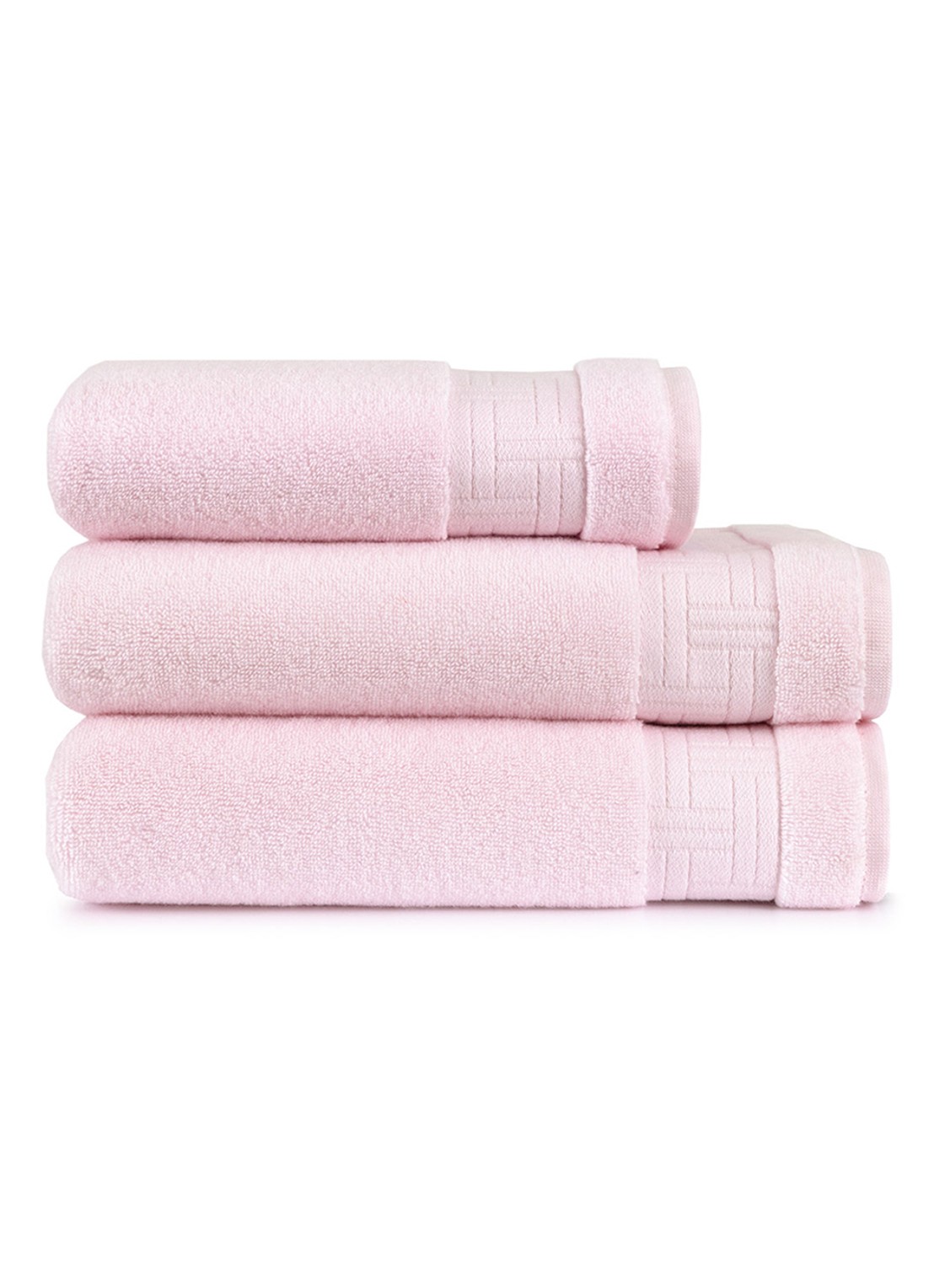 KENZO Weave gastendoek - 45 x 70 cm - achterkant 3 lichtroze