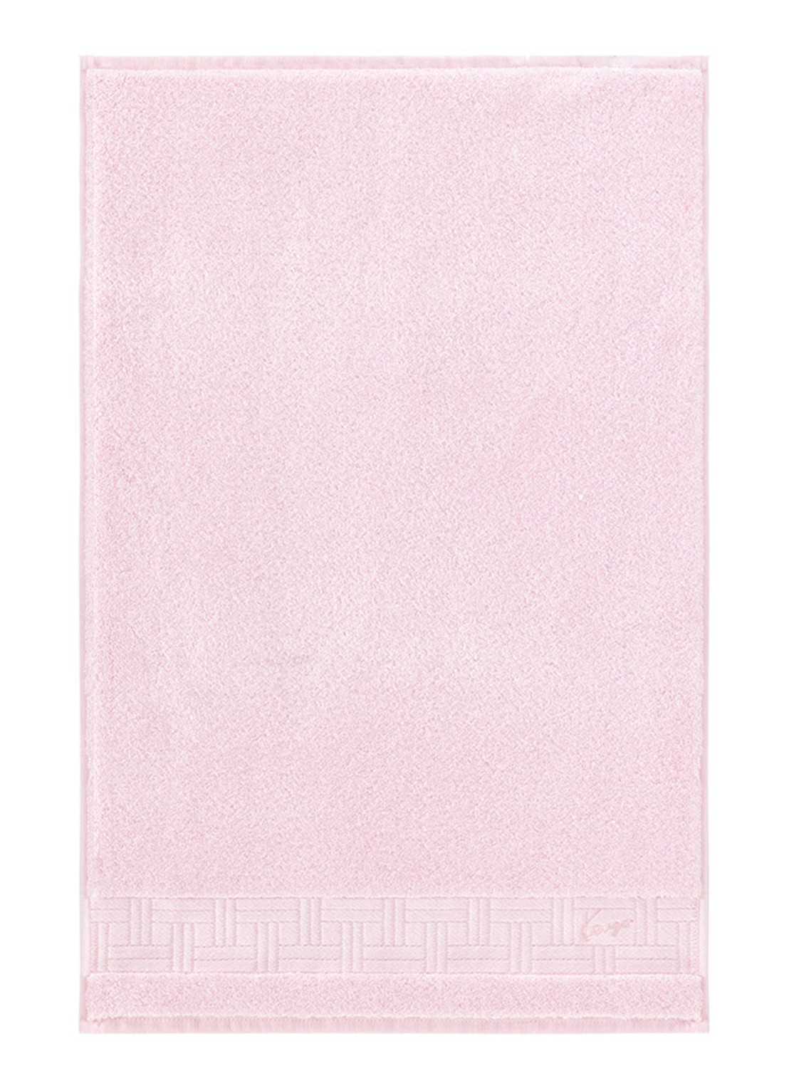 KENZO Weave gastendoek - 45 x 70 cm - voorkant lichtroze