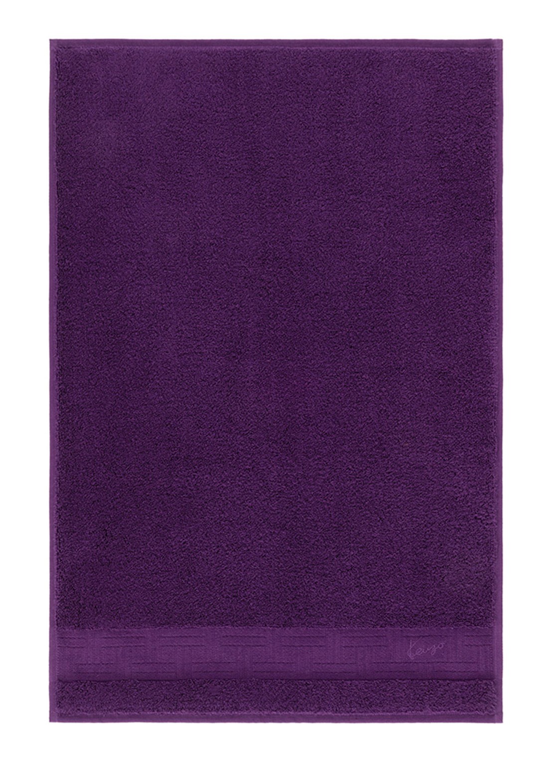 KENZO Weave gastendoek - 45 x 70 cm - voorkant 2 aubergine