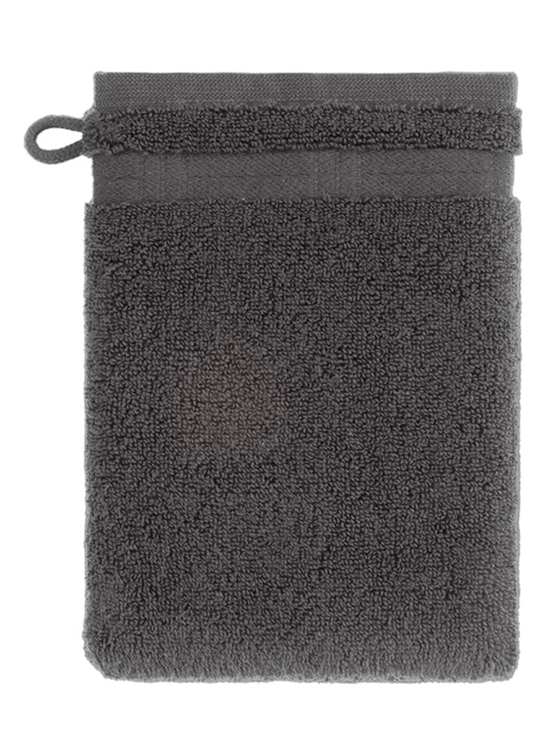 KENZO Weave washand - 16 x 22 cm - voorkant grijs