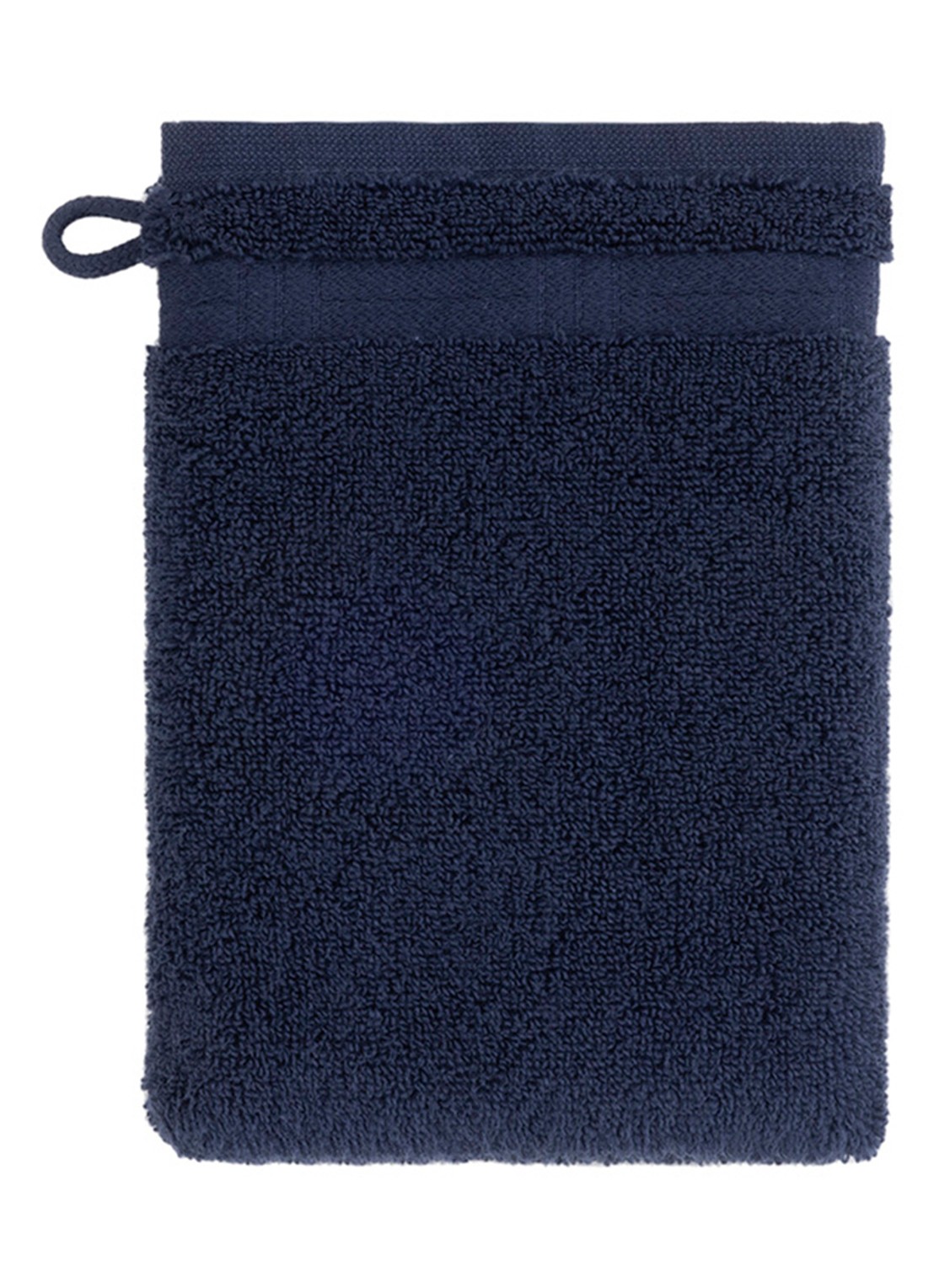 KENZO Weave washand - 16 x 22 cm - voorkant donkerblauw