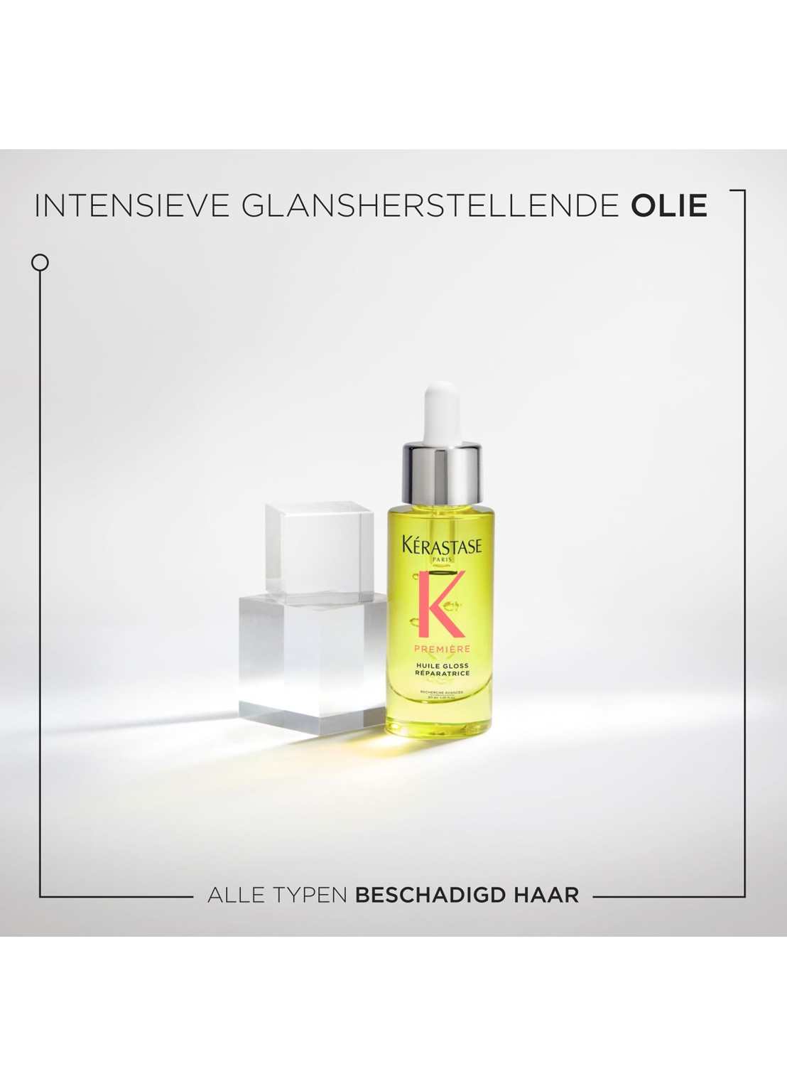 Kérastase Première Huile Gloss Réparatrice - haarolie - voorkant 2 beige