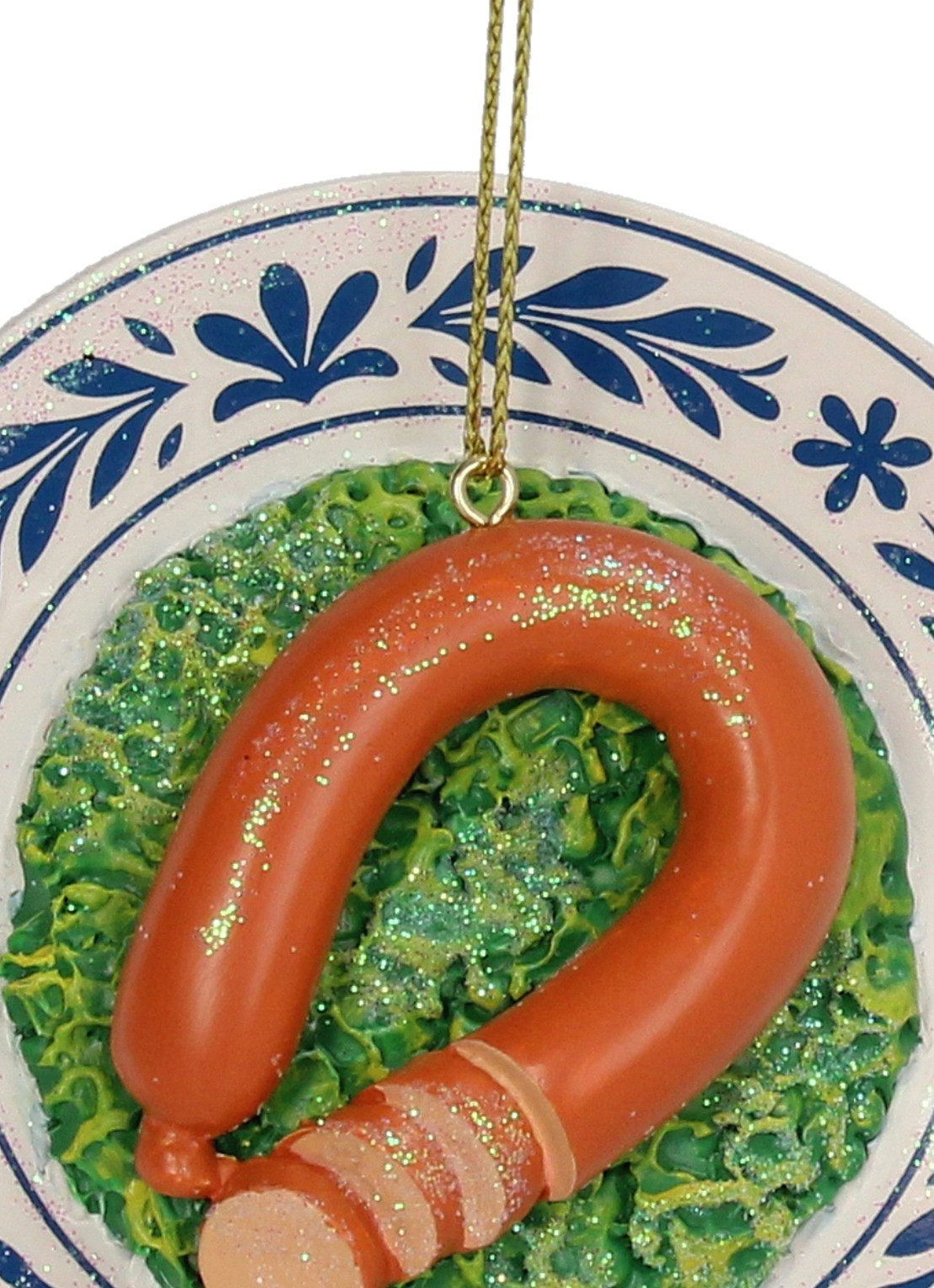 Kersten Boerenkool Stampot kersthanger 8 cm - detail 2 blauw