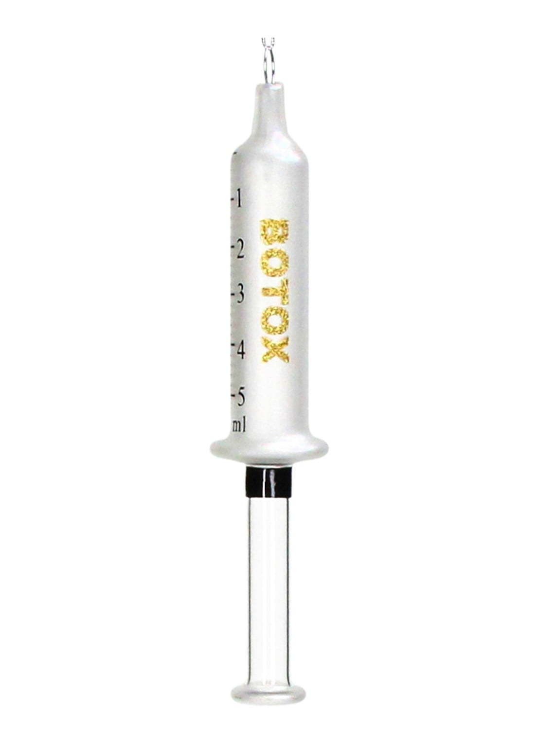 Kersten Botox Spuit kersthanger 16,4 cm - achterkant 2 transparant