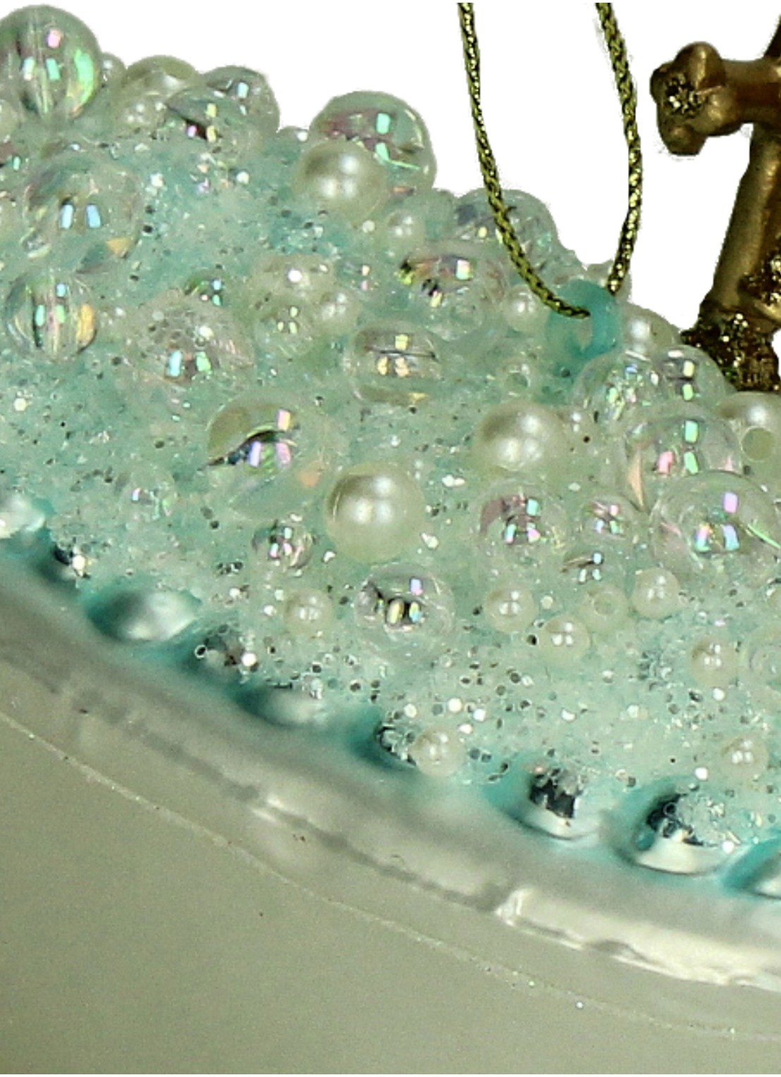 Kersten Bubbelbad kersthanger 12,5 cm - detail 2 turquoise