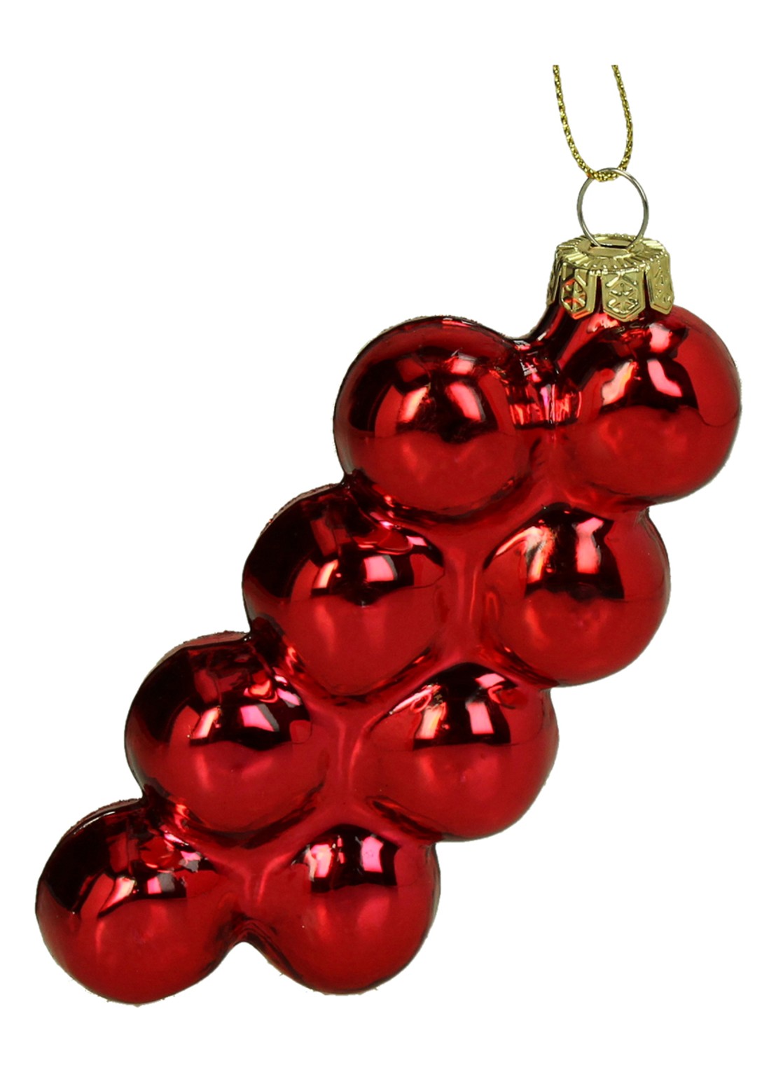 Kersten Cherrytomaat kersthanger 12,4 cm - achterkant rood