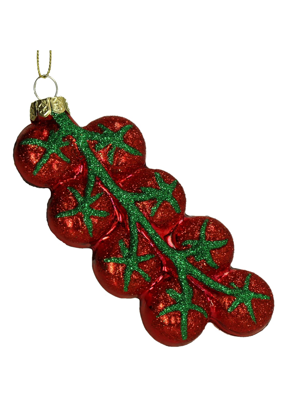 Kersten Cherrytomaat kersthanger 12,4 cm - voorkant 2 rood