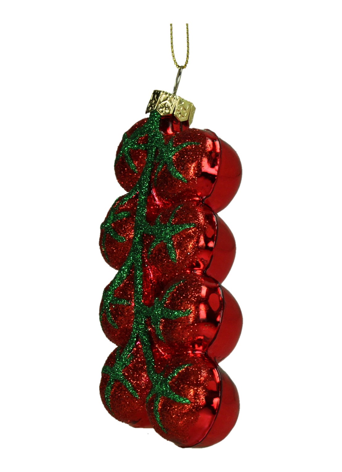 Kersten Cherrytomaat kersthanger 12,4 cm - voorkant 3 rood