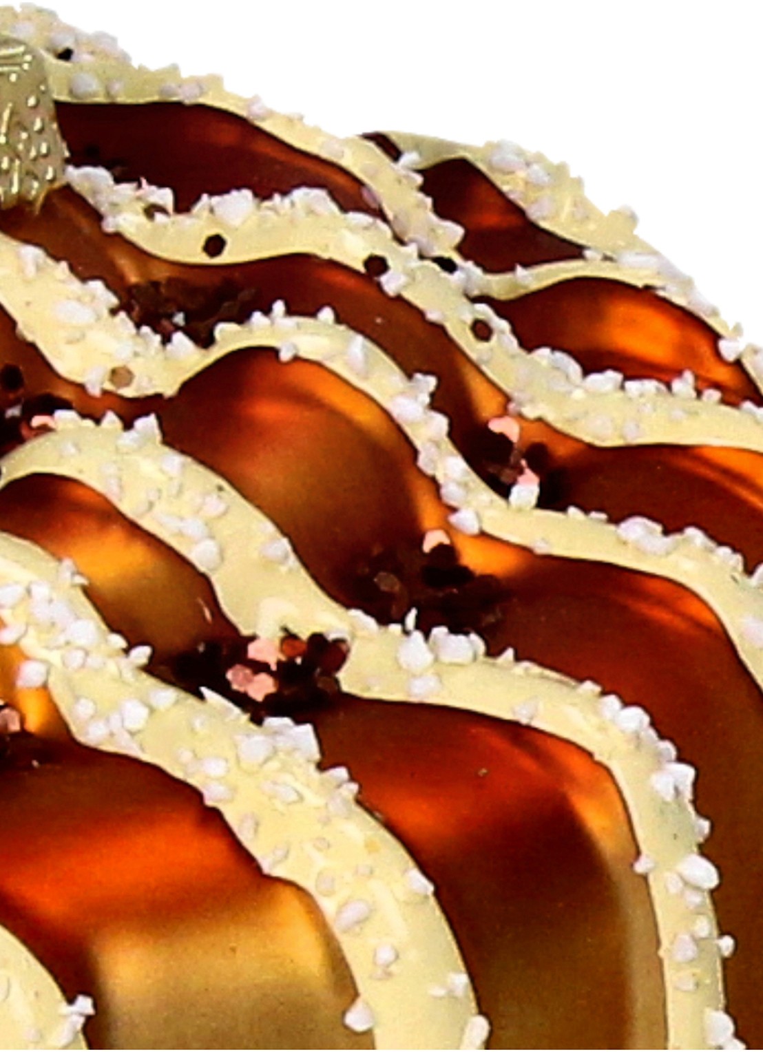 Kersten Cinnamon Roll kersthanger 8,3 cm - detail bruin