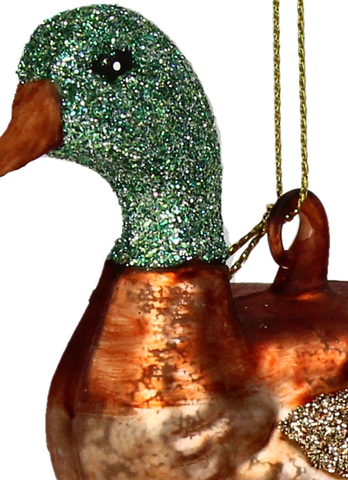 Kersten Eend kersthanger 14,5 cm - detail 3 bruin