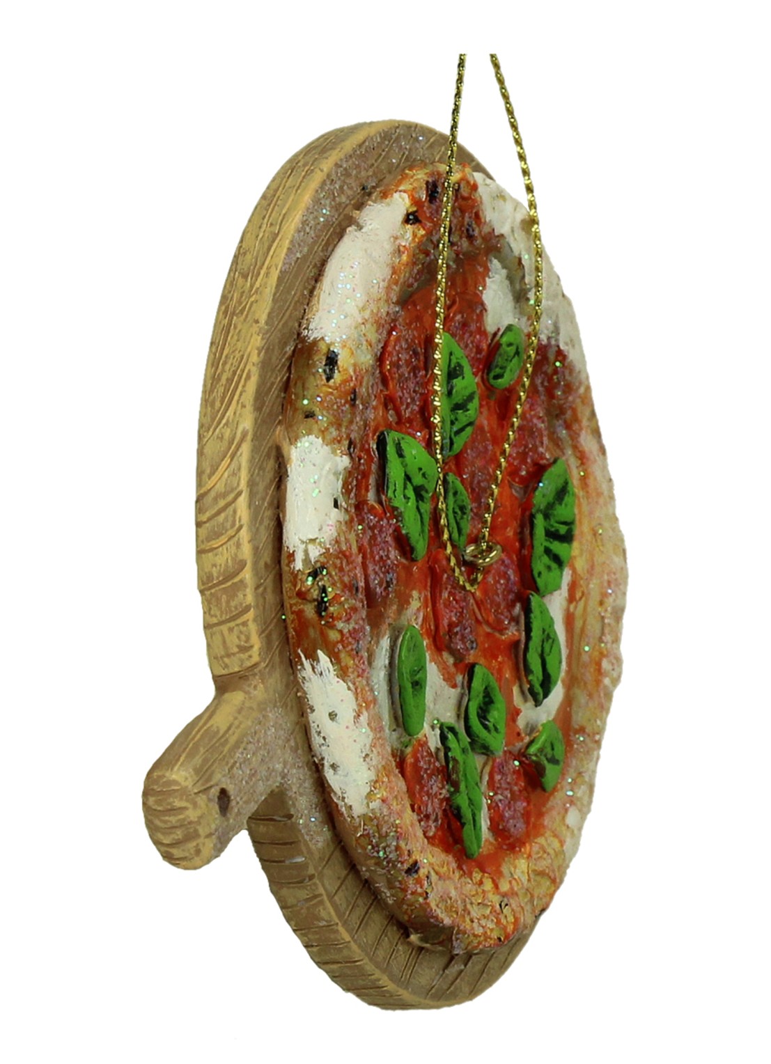 Kersten Italiaanse Pizza kersthanger 10,4 cm - detail 2 bruin