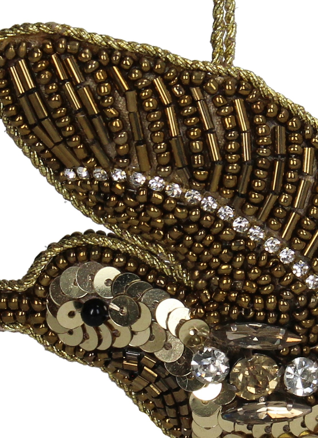 Kersten Kolibrie kersthanger 11 cm - detail goud