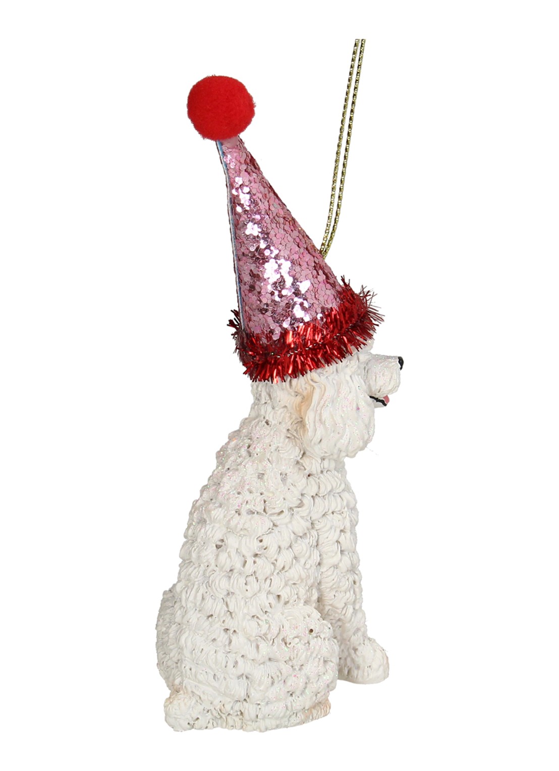 Kersten Labradoodle kersthanger 12,7 cm - voorkant 2 wit