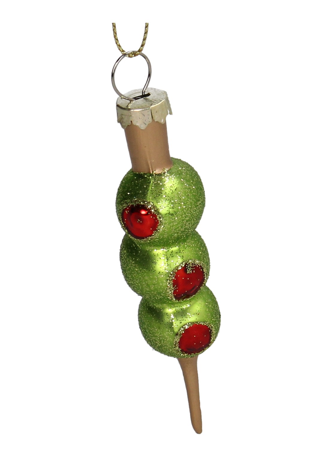 Kersten Olijven kersthanger 9,5 cm - voorkant 2 groen