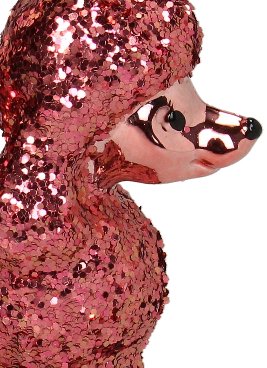 Kersten Poedel kersthanger 9,5 cm - detail roze