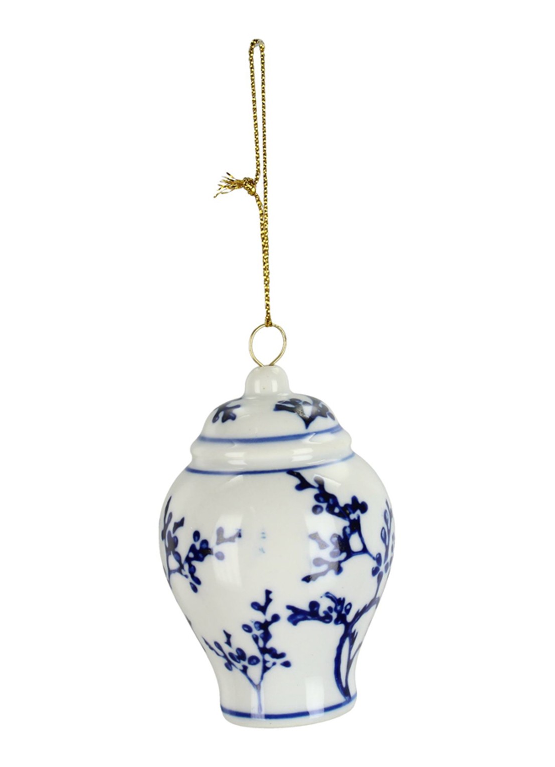 Kersten Porseleinen Pot kersthanger 8 cm - voorkant 3 multicolor