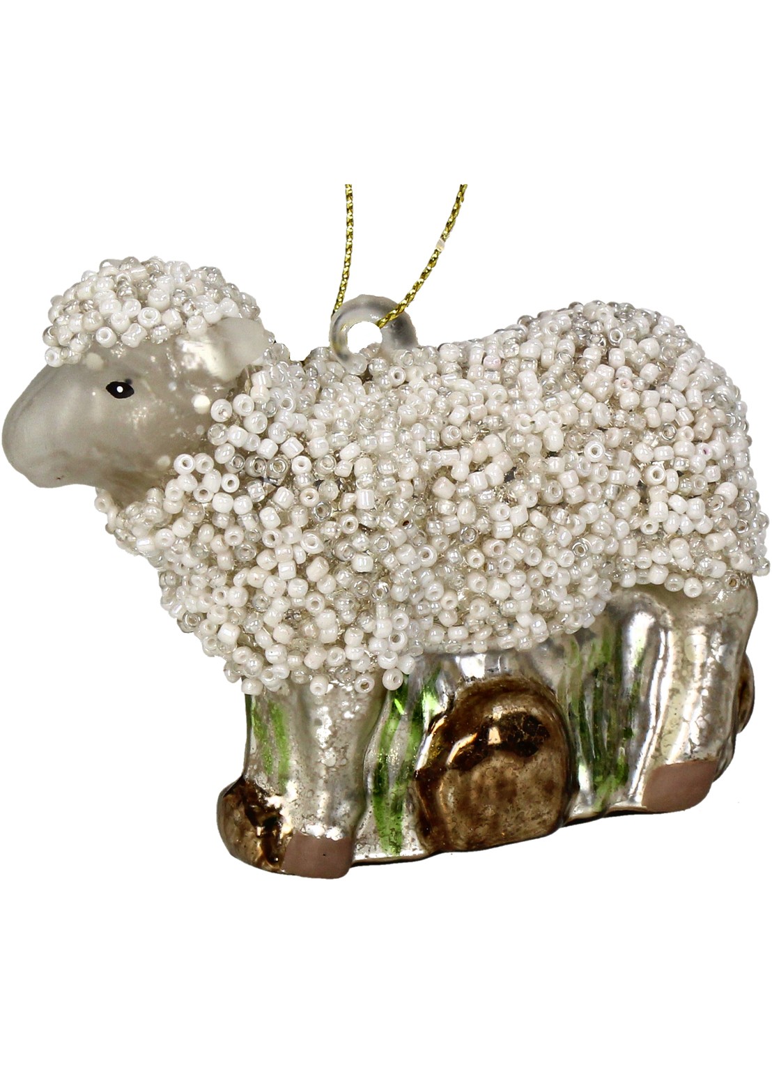 Kersten Schaap kersthanger 10,5 cm - voorkant wit
