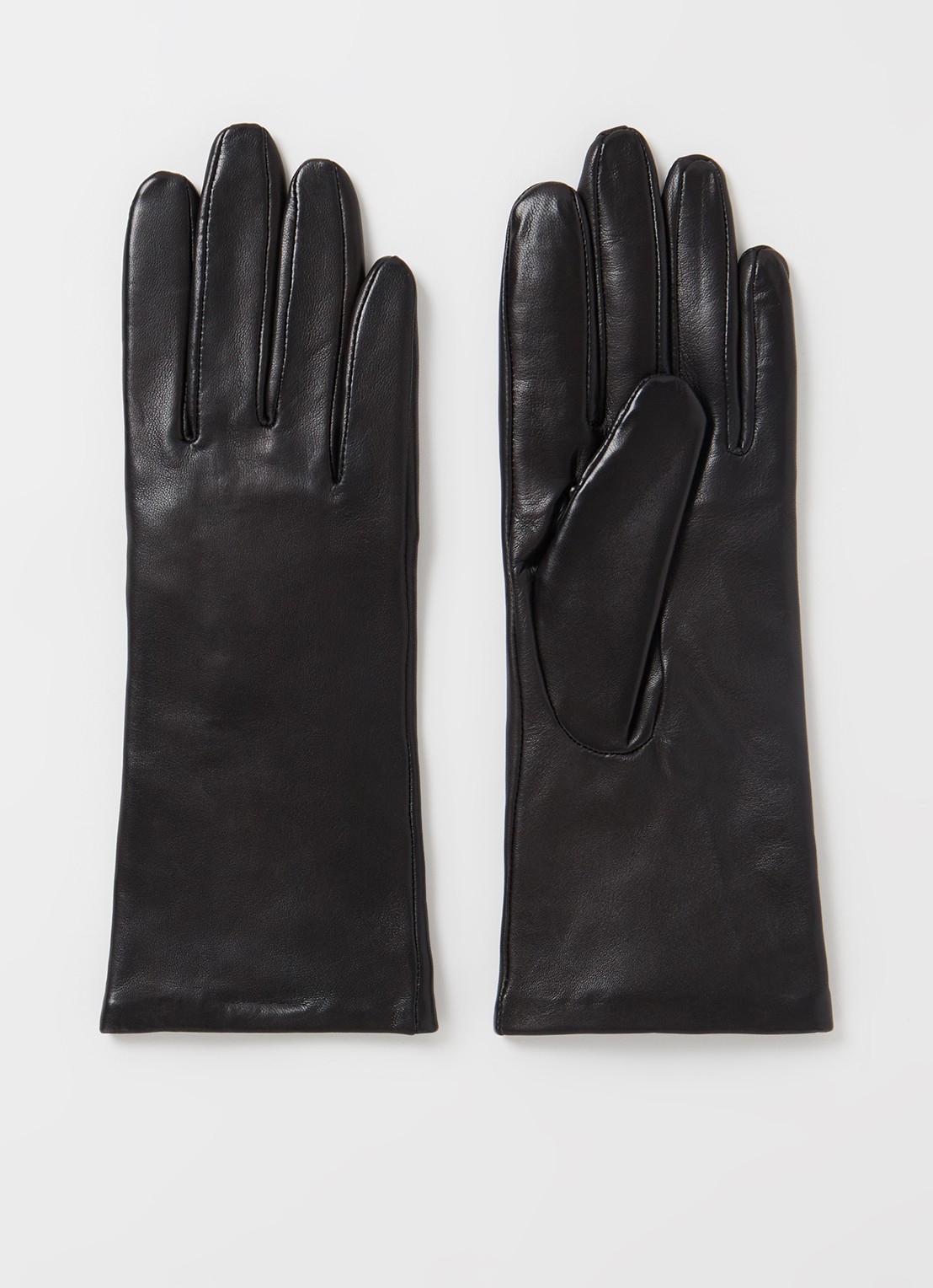 Kessler Ava handschoenen van leer met touchscreen functie - voorkant zwart