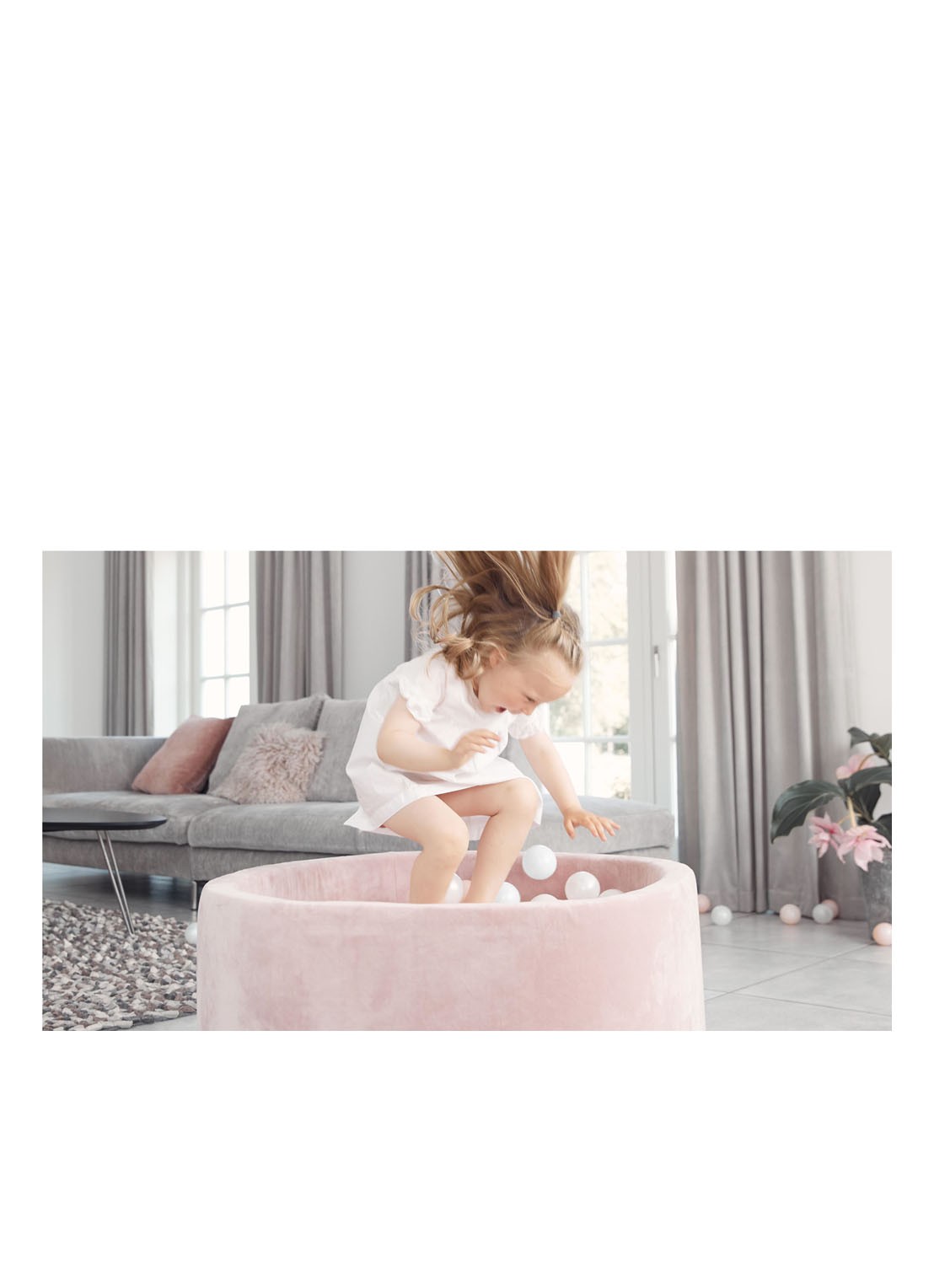 KidKii Boucle ballenbak 90 x 30 cm inclusief 150 ballen  - detail 2 roze