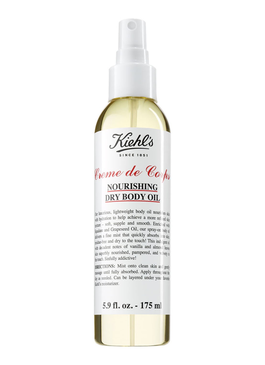 Kiehl's Crème de Corps Nourishing Dry Body Oil - huidolie - voorkant undefined