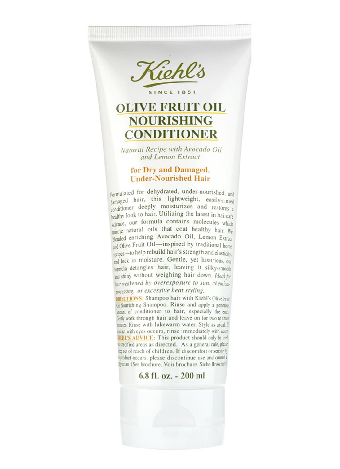 Kiehl's Olive Fruit Oil Nourishing Conditioner - hydraterende conditioner - voorkant undefined