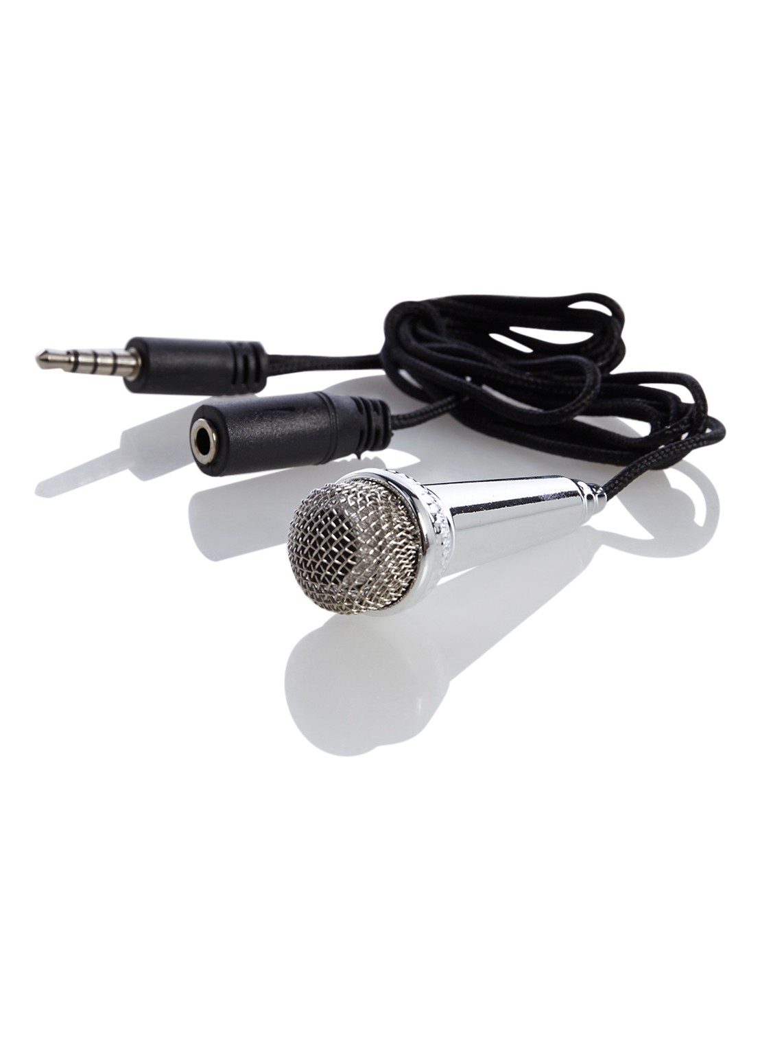 Kikkerland Mini Karaoke microfoon - voorkant zilver