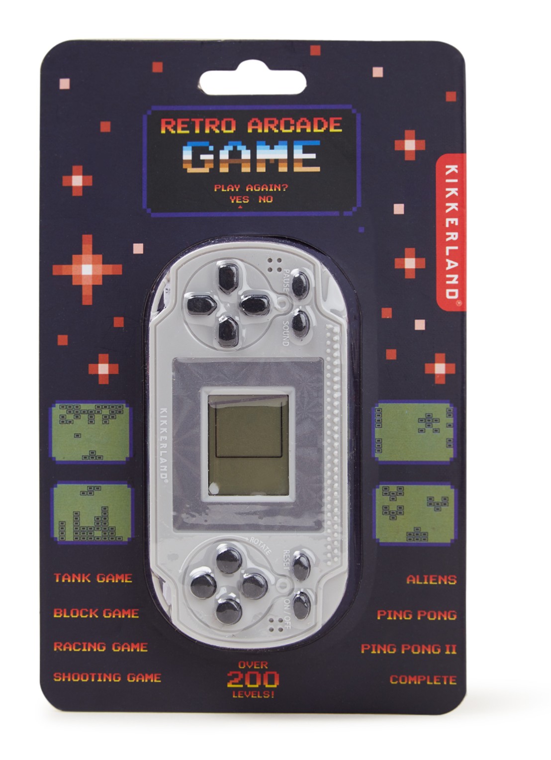 Kikkerland Retro Arcade game boy - voorkant wit
