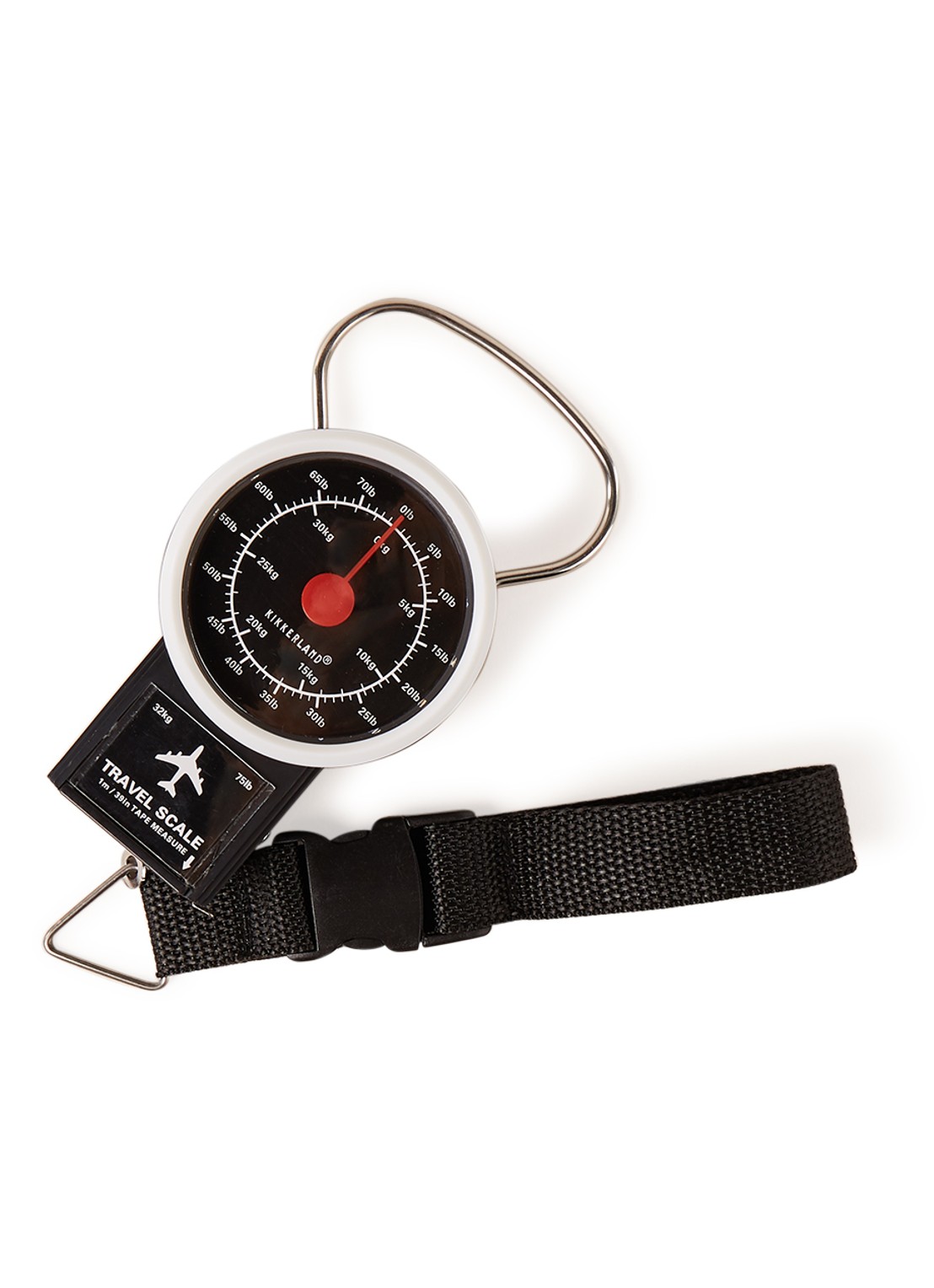 Kikkerland Travel Luggage Scale bagageweegschaal - voorkant zwart