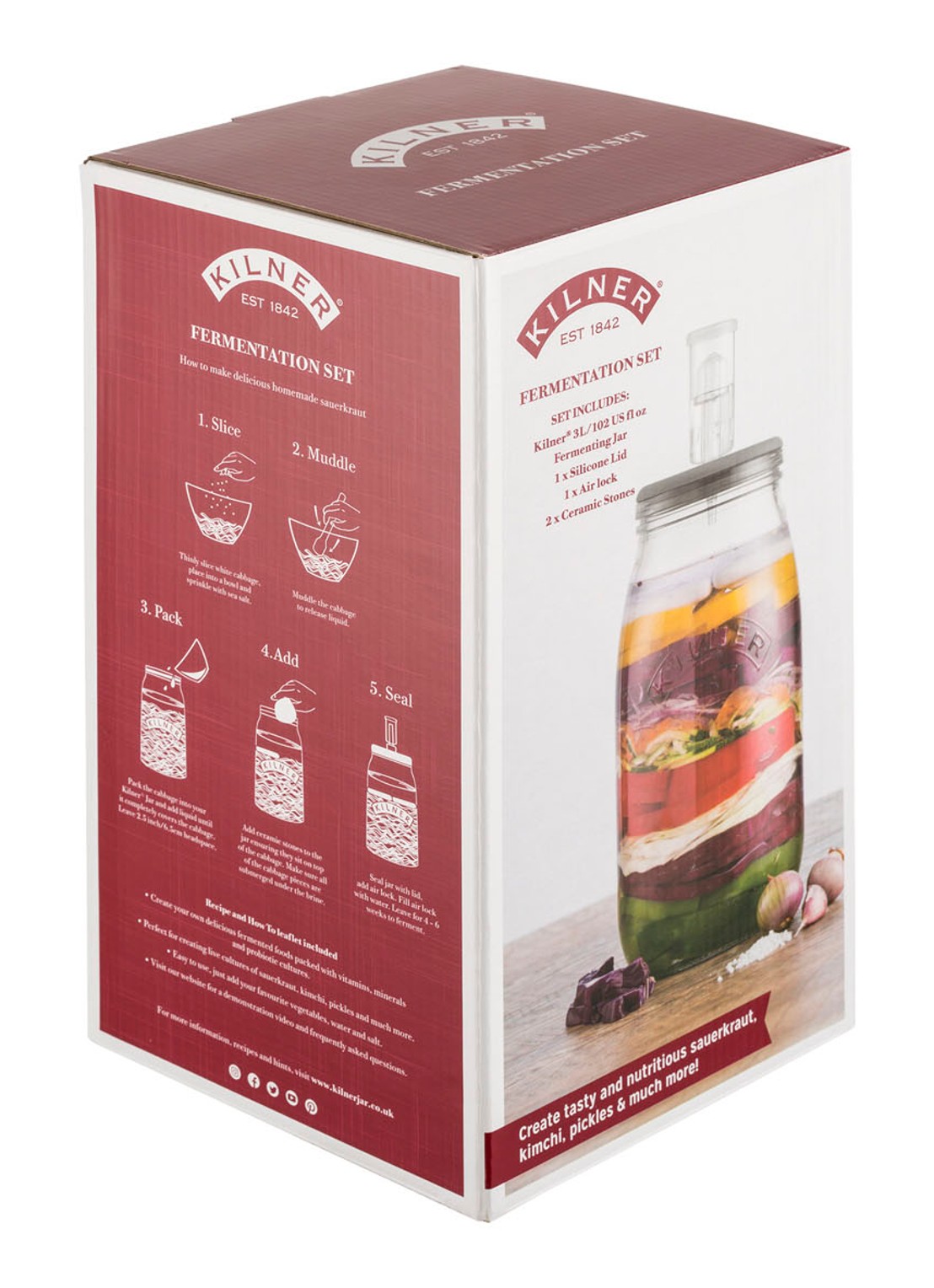 Kilner Fermentatie weckpot 3 liter - detail transparant