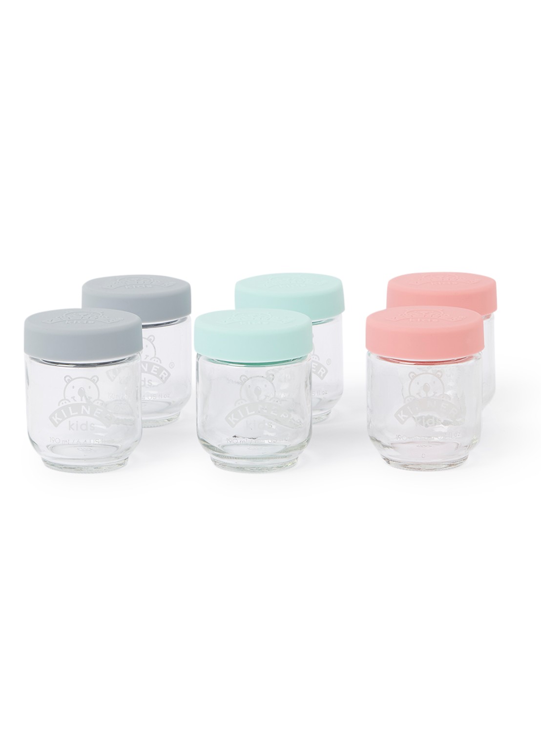 Kilner Pot voor babyvoeding set van 6 - voorkant transparant