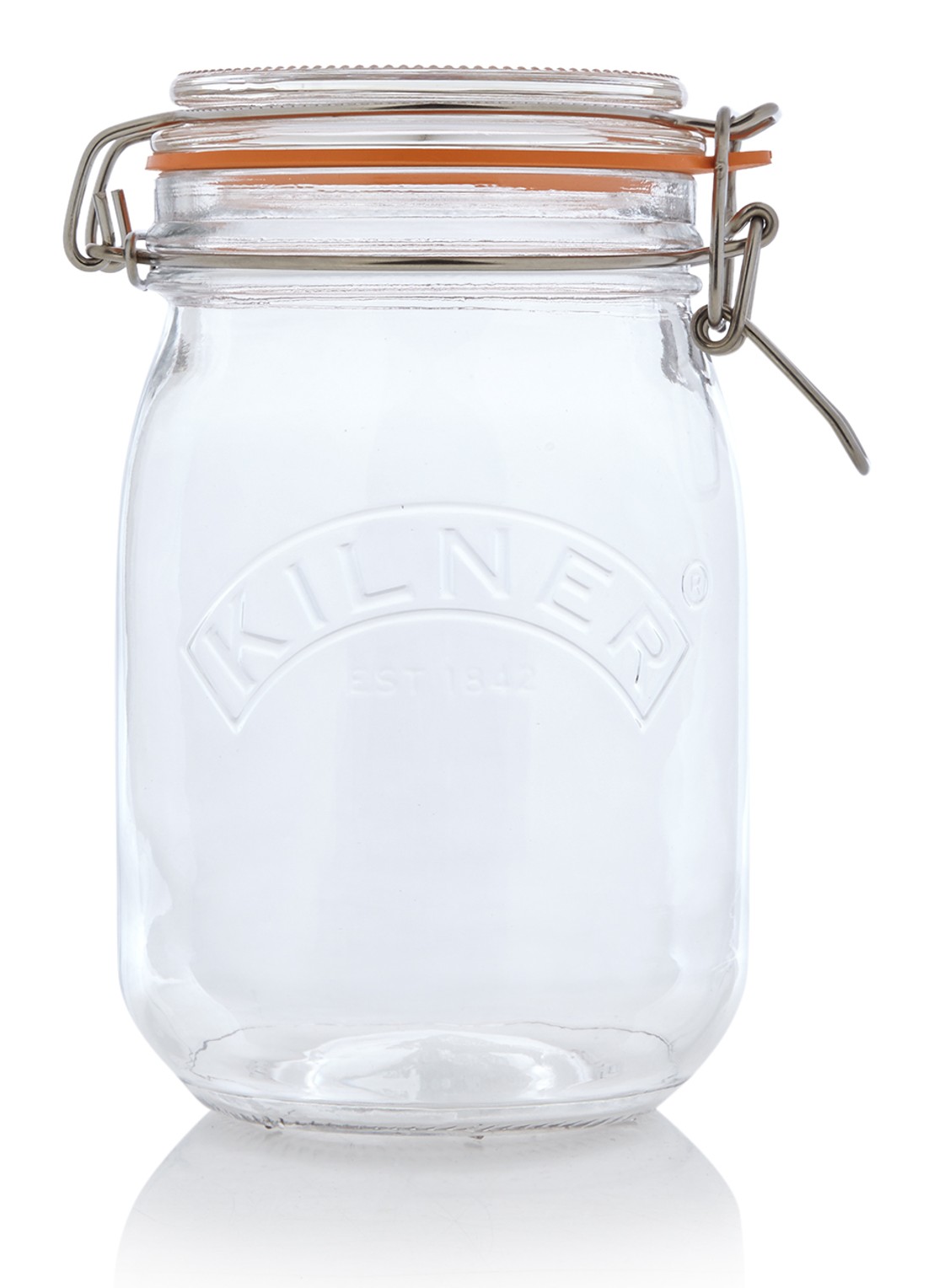 Kilner Weckpot 1 liter - voorkant transparant