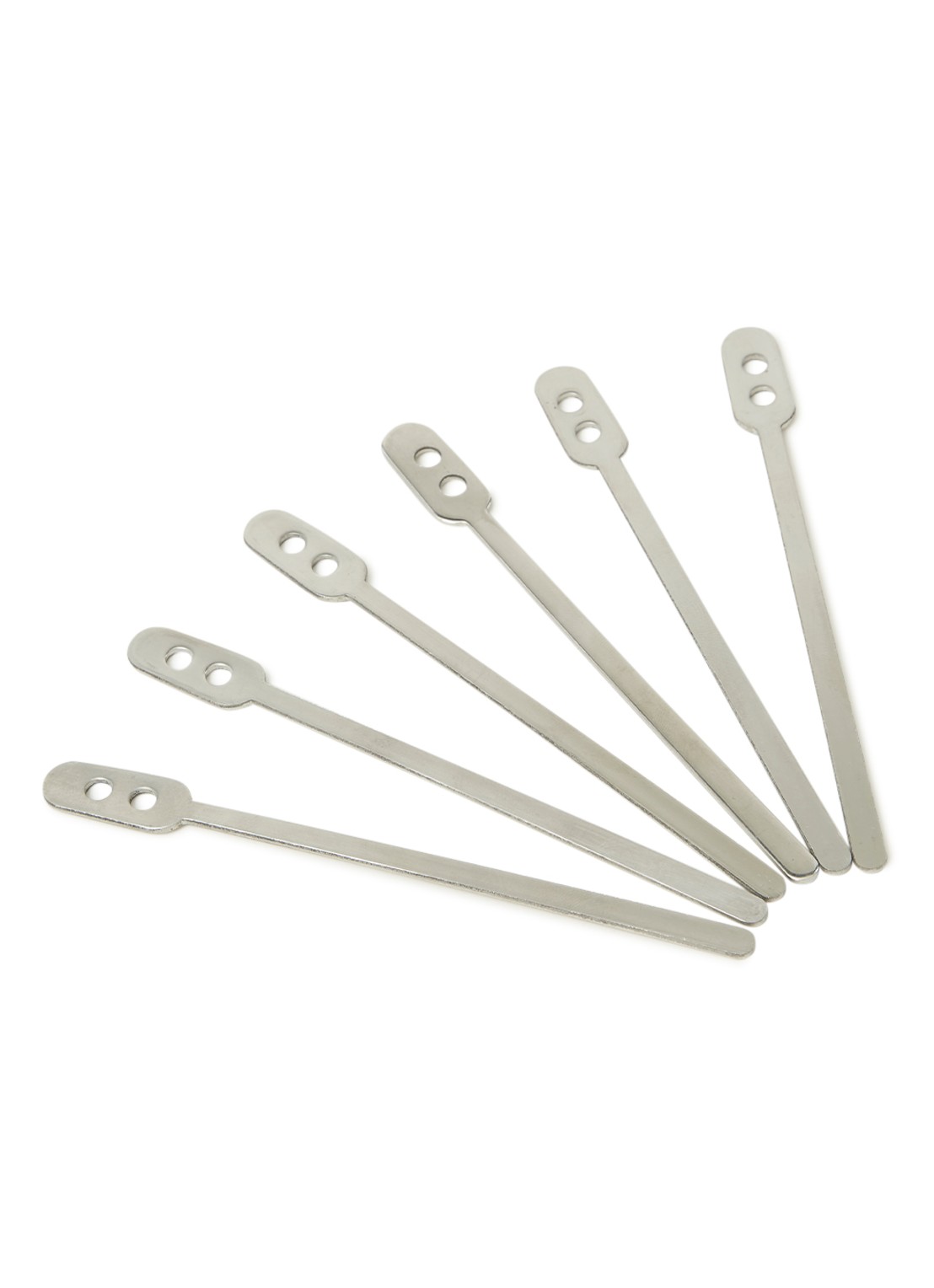 Kitchen Basics Stir roerstaafjes set van 6  - voorkant 2 zilver
