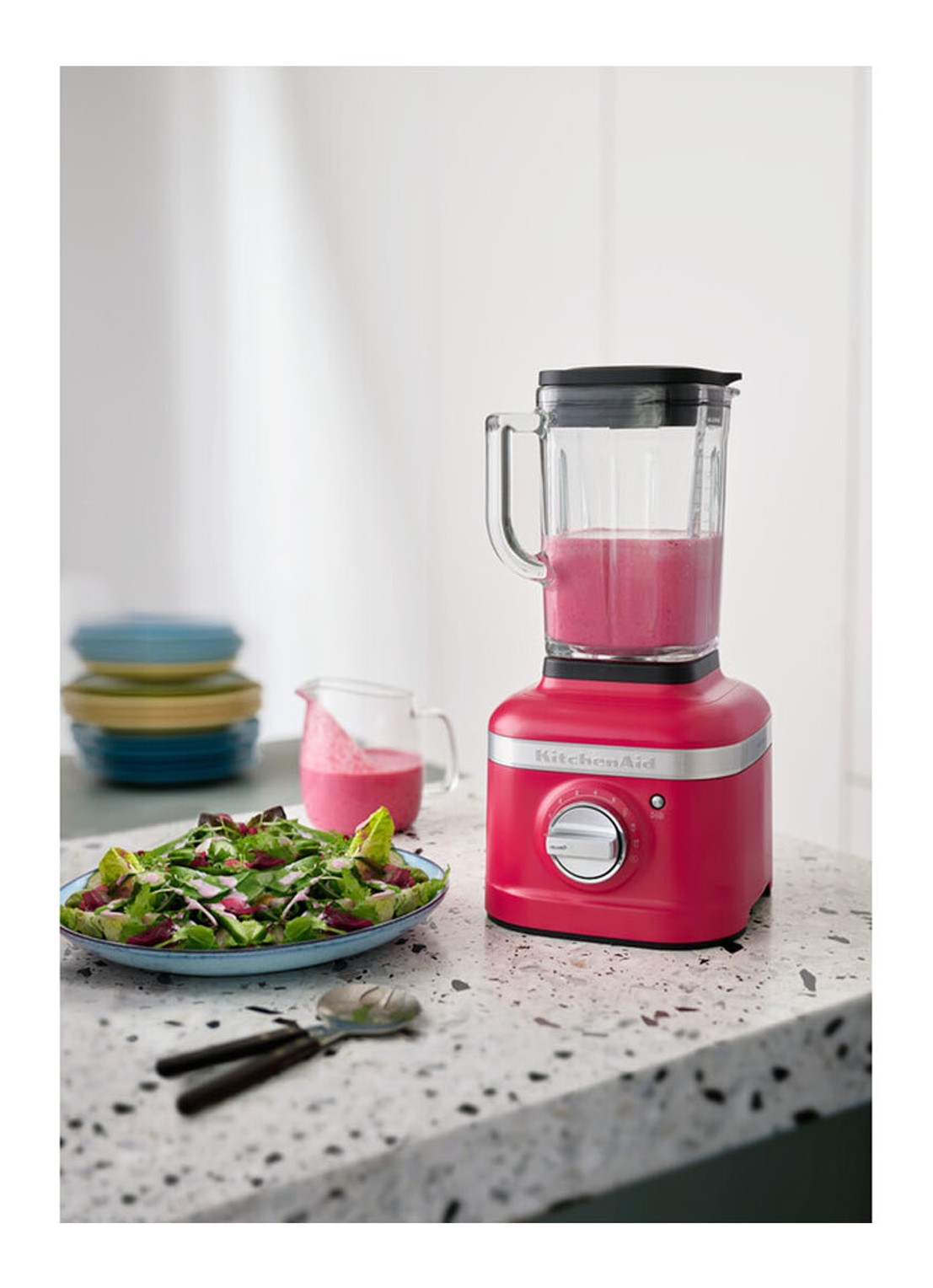 KitchenAid Artisan 1,4 liter K400 blender 5KSB4026 - Hibiscus - achterkant 7 donkerroze