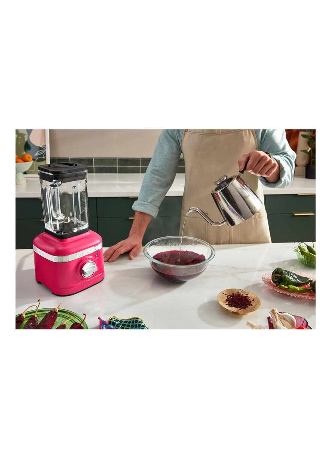 KitchenAid Artisan 1,4 liter K400 blender 5KSB4026 - Hibiscus - detail 6 donkerroze