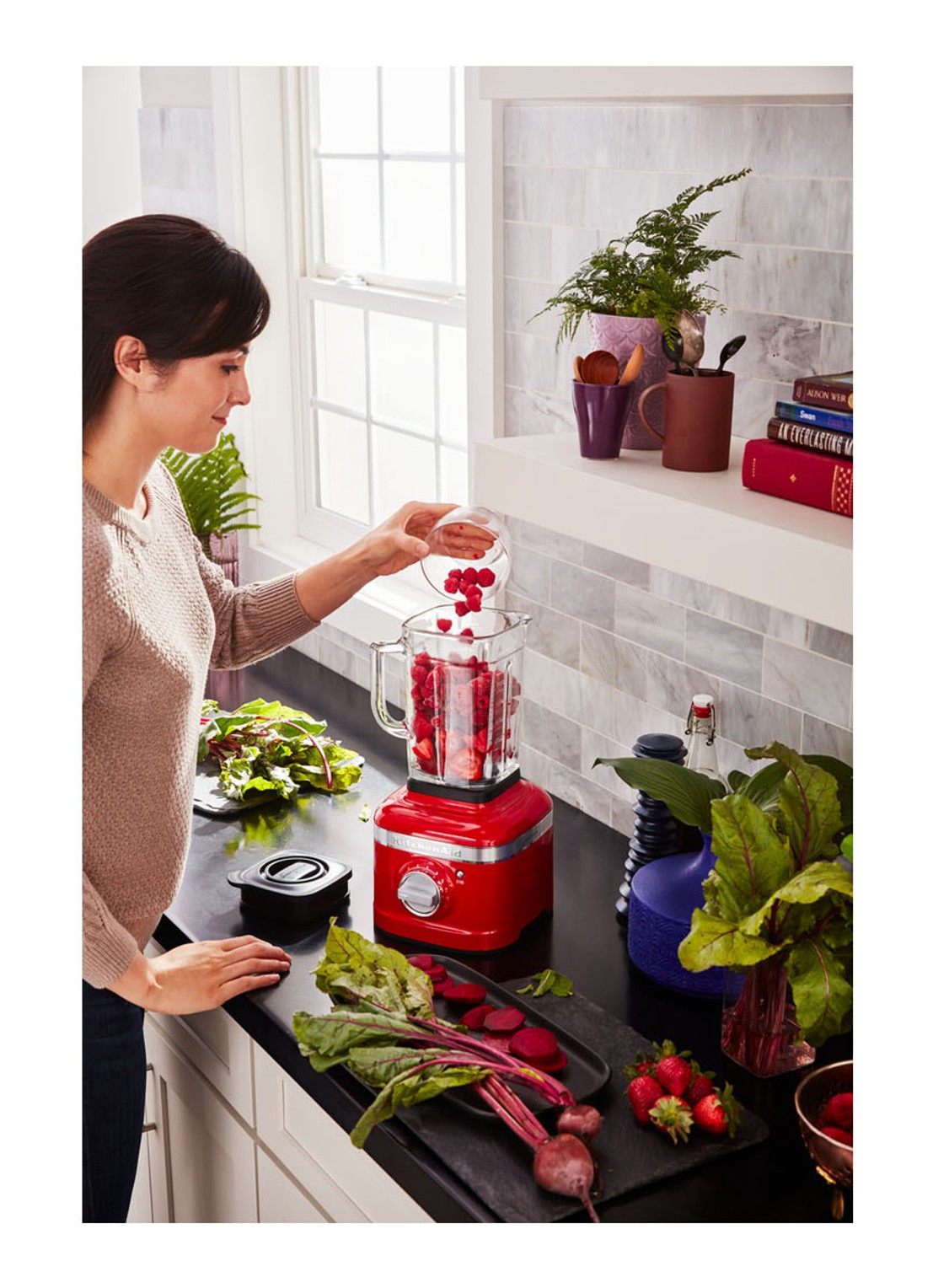 KitchenAid Artisan blender 1,4 liter K400 - Keizerrood - voorkant 6 keizerrood
