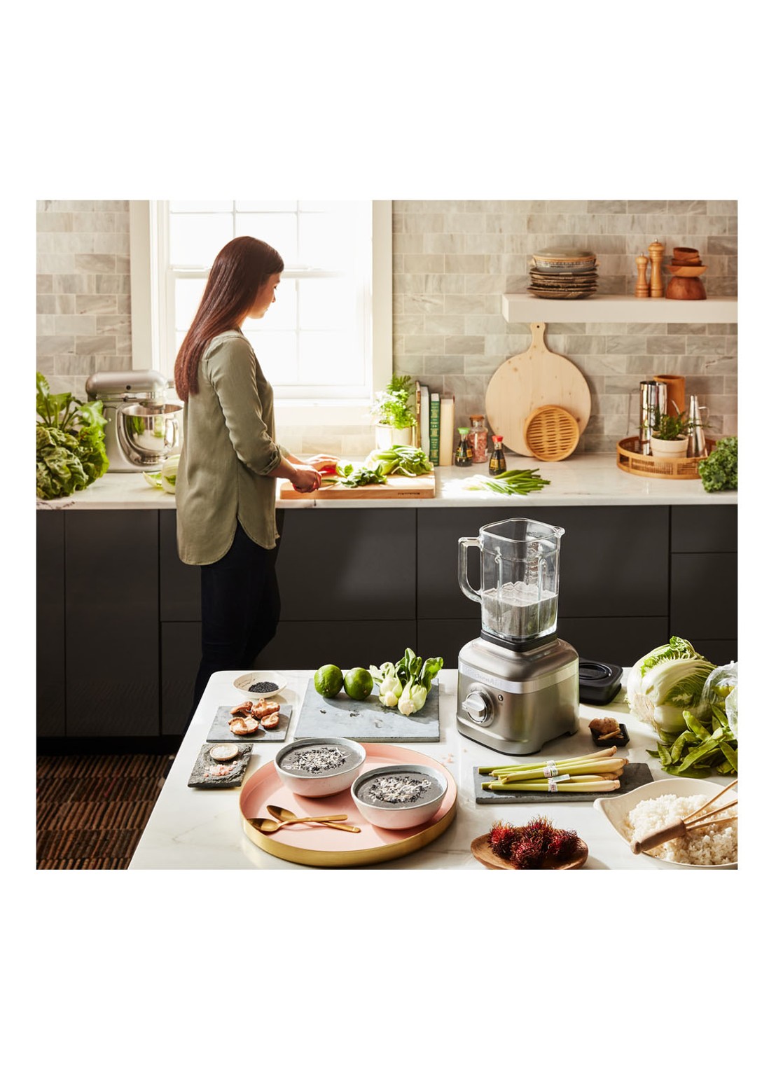 KitchenAid Artisan blender 1,4 liter K400 - Tingrijs - voorkant 5 tingrijs