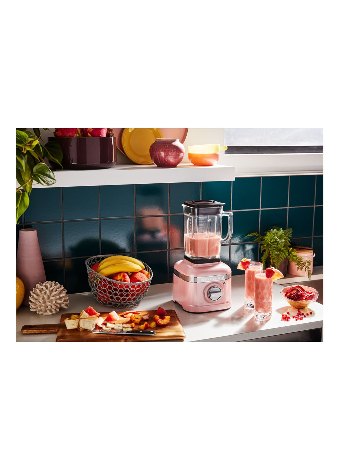 KitchenAid Artisan blender 1,4 liter K400 - Zijderoze - voorkant 5 lichtroze