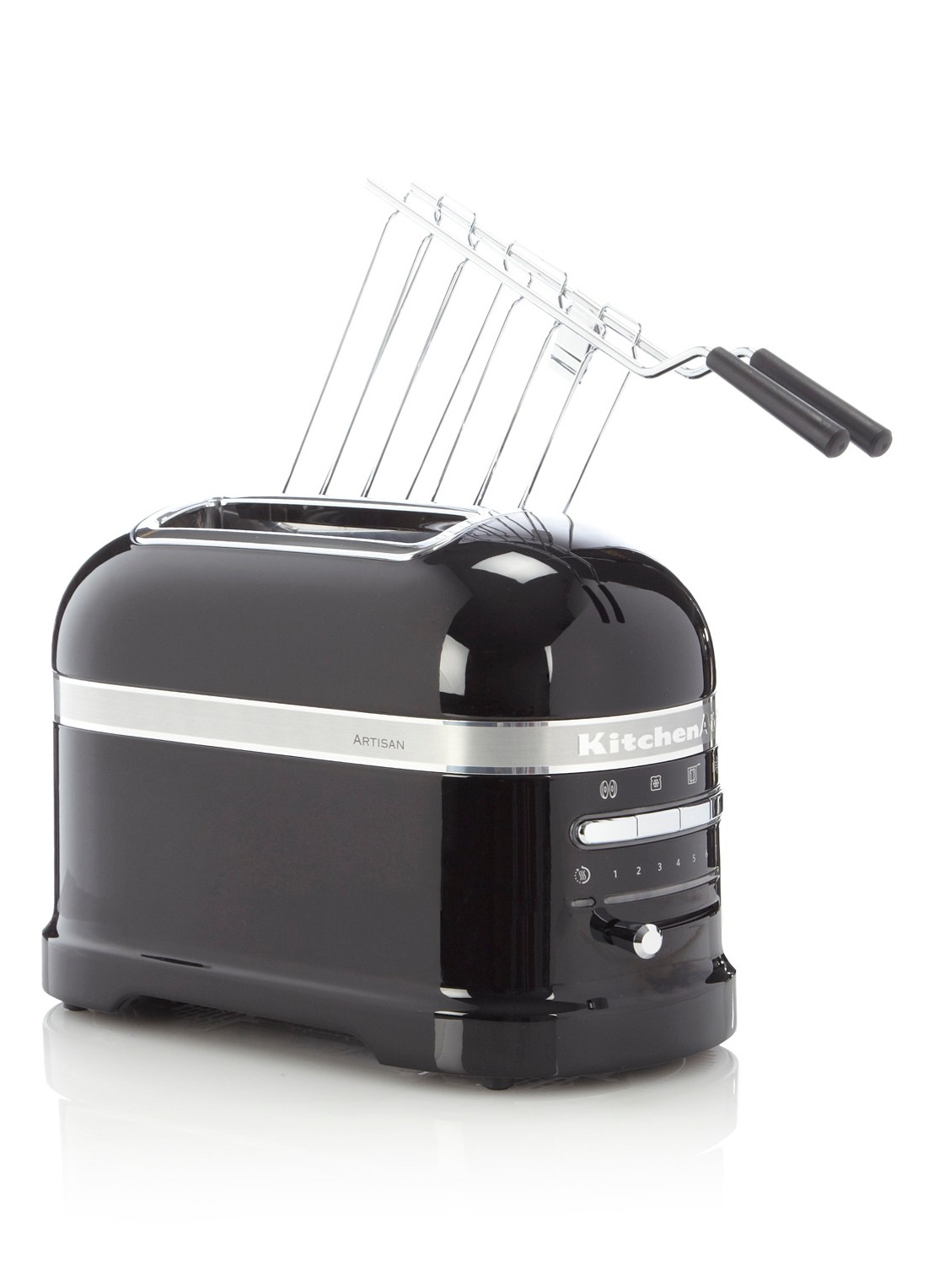 KitchenAid Artisan broodrooster 2-slots 5KMT2204 - Onyx Zwart - voorkant 2 zwart