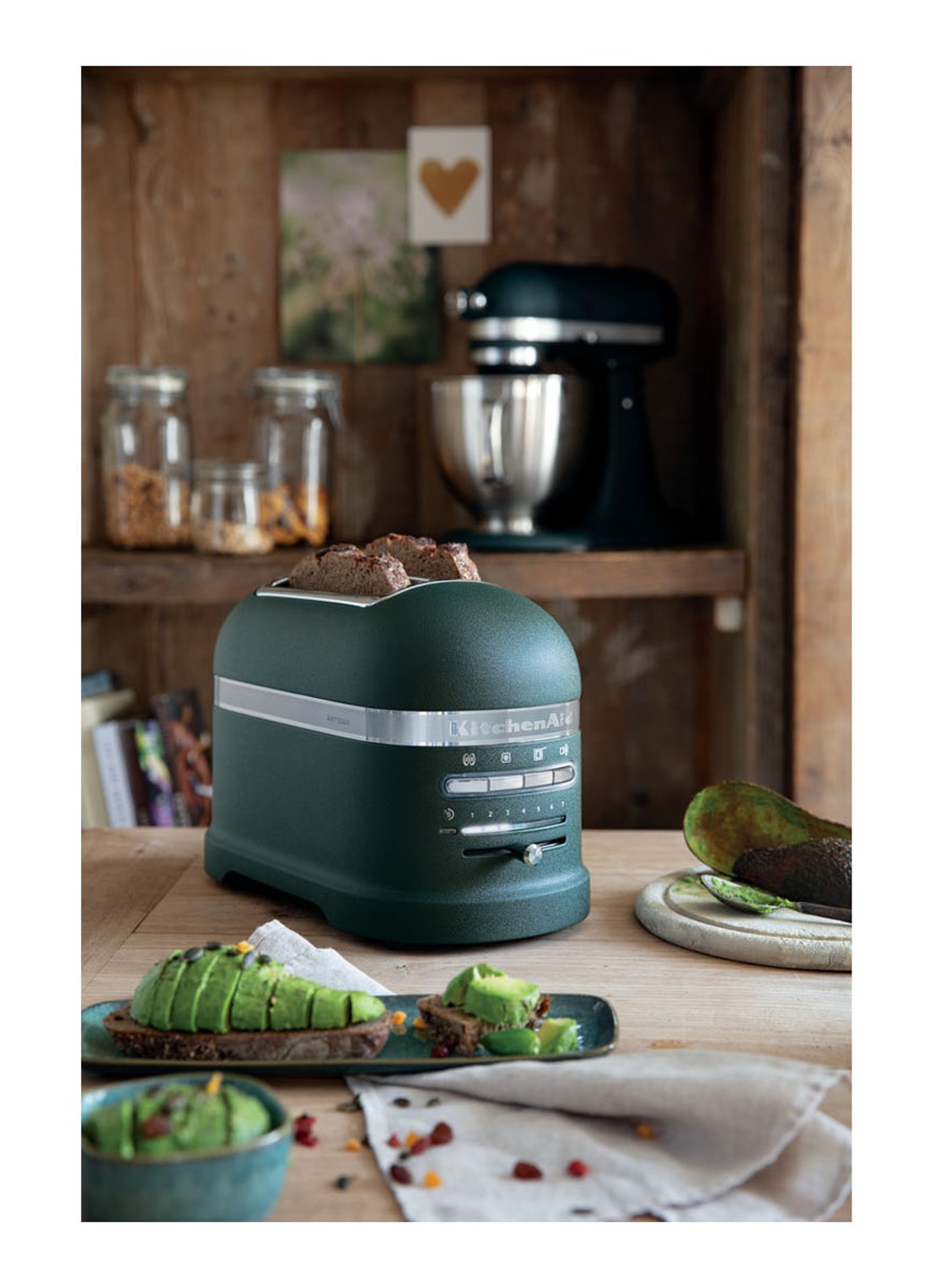 KitchenAid Artisan broodrooster 2-slots 5KMT2204 - Pebbled Palm - voorkant 2 groen