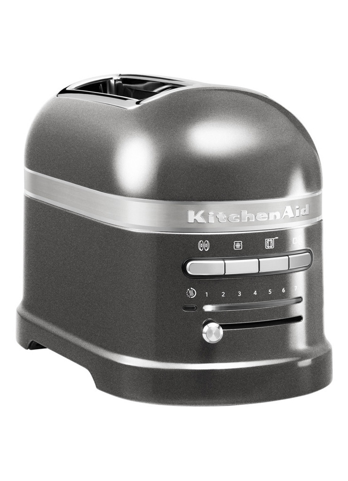 KitchenAid Artisan broodrooster 2-slots 5KMT2204 - Tingrijs - voorkant zilver