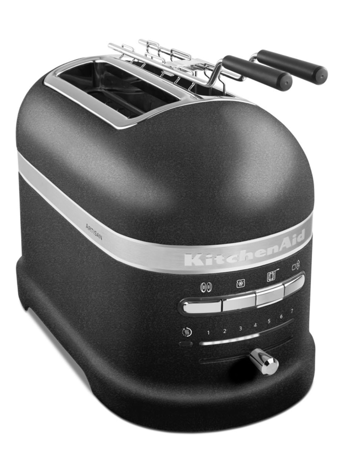 KitchenAid Artisan broodrooster 2-slots 5KMT2204 - Vulkaanzwart - voorkant 5 zwart