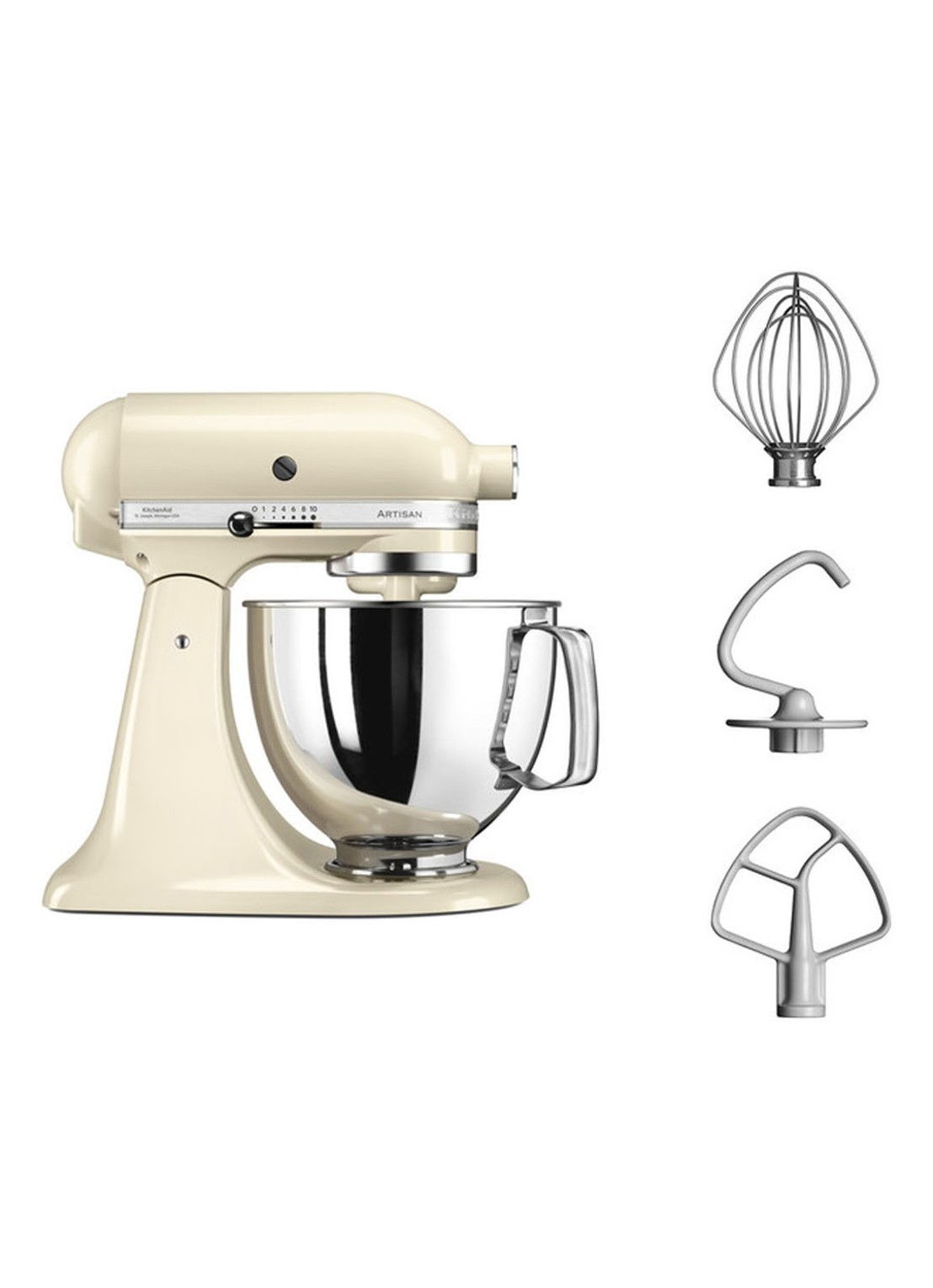 KitchenAid Artisan keukenmachine 4,8 liter 5KSM125EAC - Amandelwit - detail 6 amandelwit