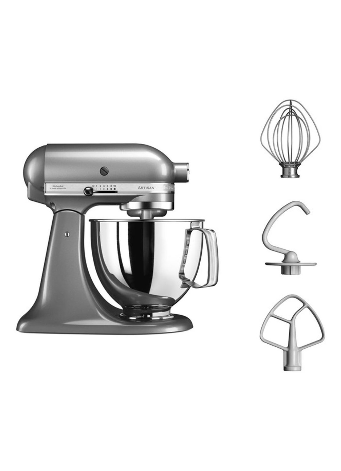 KitchenAid Artisan keukenmachine 4,8 liter 5KSM125ECU - Contour Zilver - detail 6 contour zilver