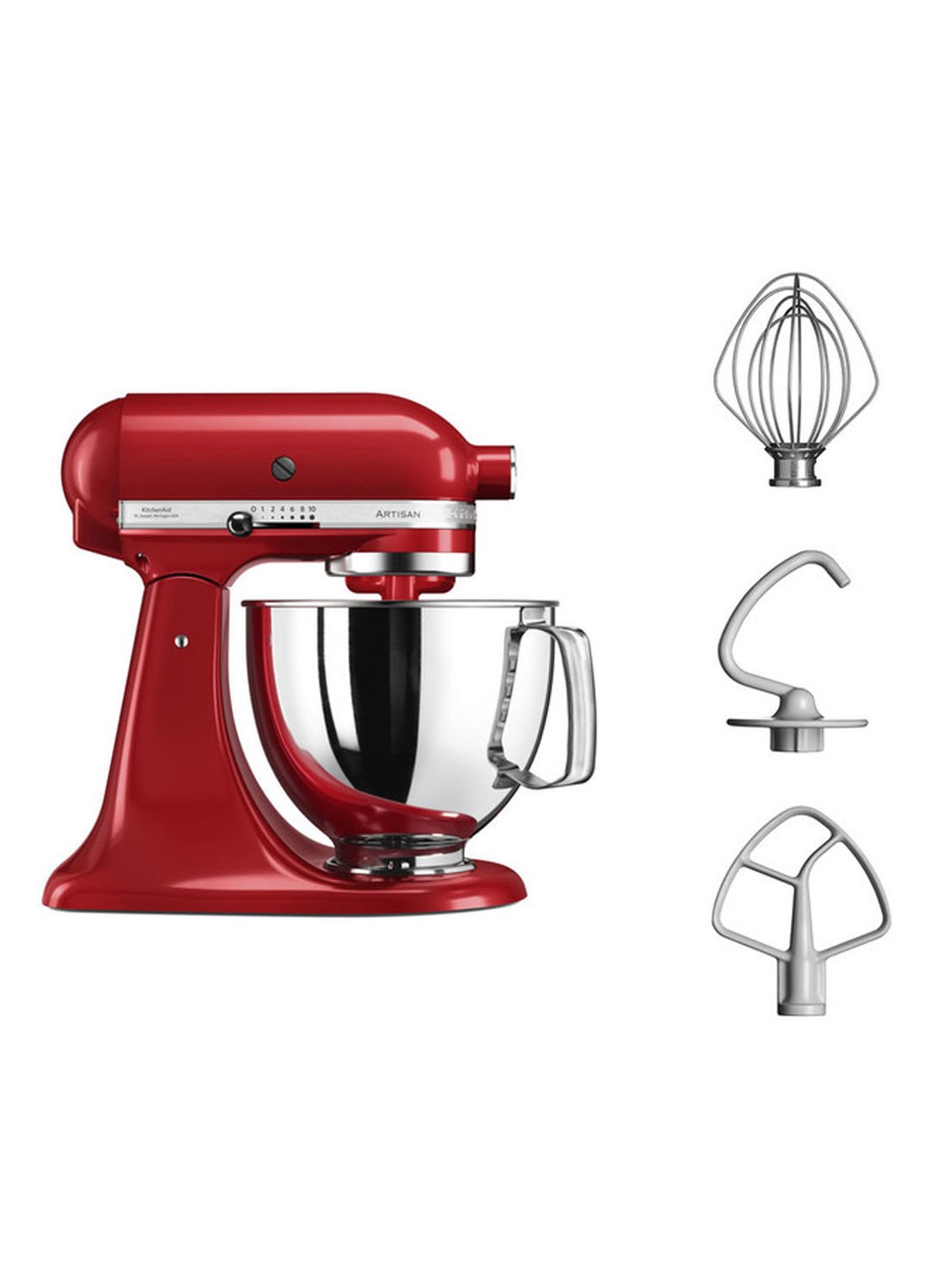 KitchenAid Artisan keukenmachine 4,8 liter 5KSM125EER - Keizerrood - detail 3 keizerrood