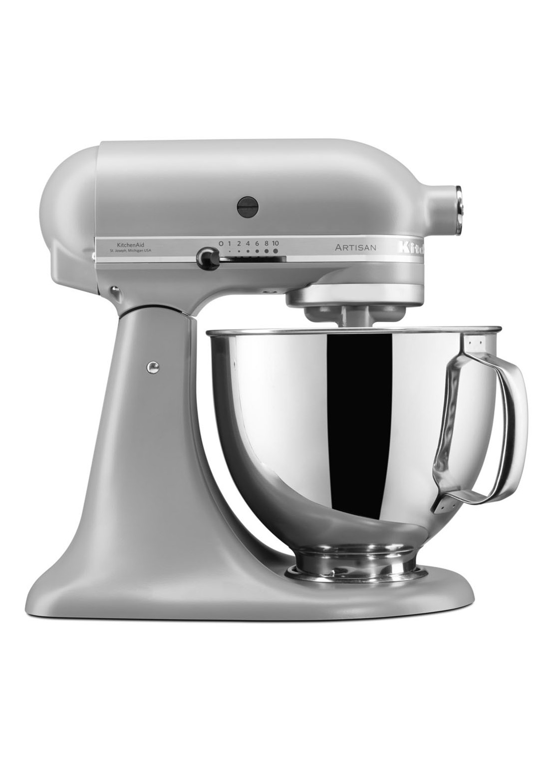 KitchenAid Artisan keukenmachine 4,8 liter 5KSM125EFG - Matgrijs - voorkant matgrijs