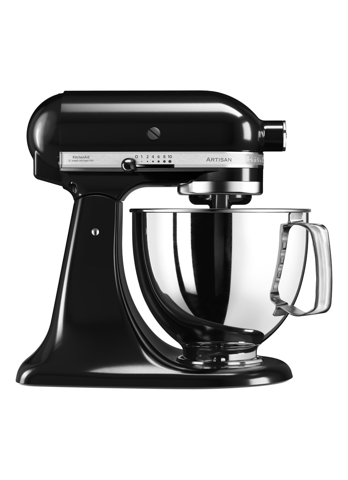 KitchenAid Artisan keukenmachine 4,8 liter 5KSM125EOB - Onyx Zwart - voorkant 5 onyx zwart