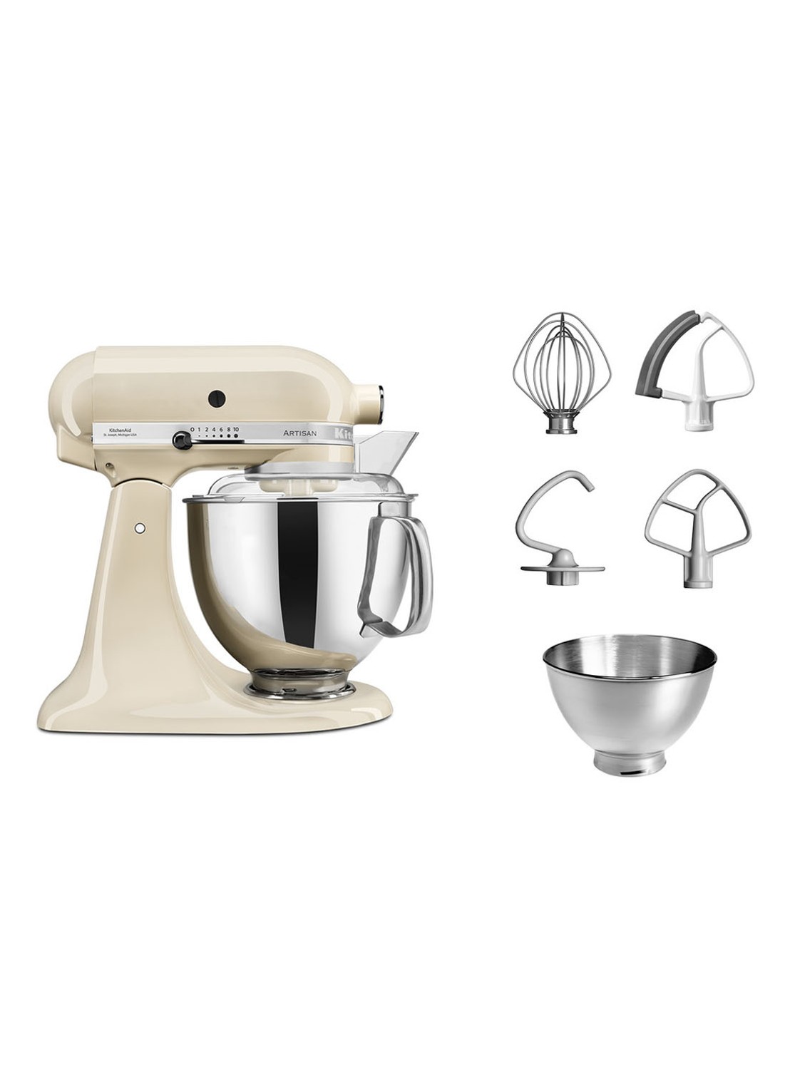 KitchenAid Artisan keukenmachine 4,8 liter 5KSM175PSEAC - Amandelwit - detail 2 amandelwit