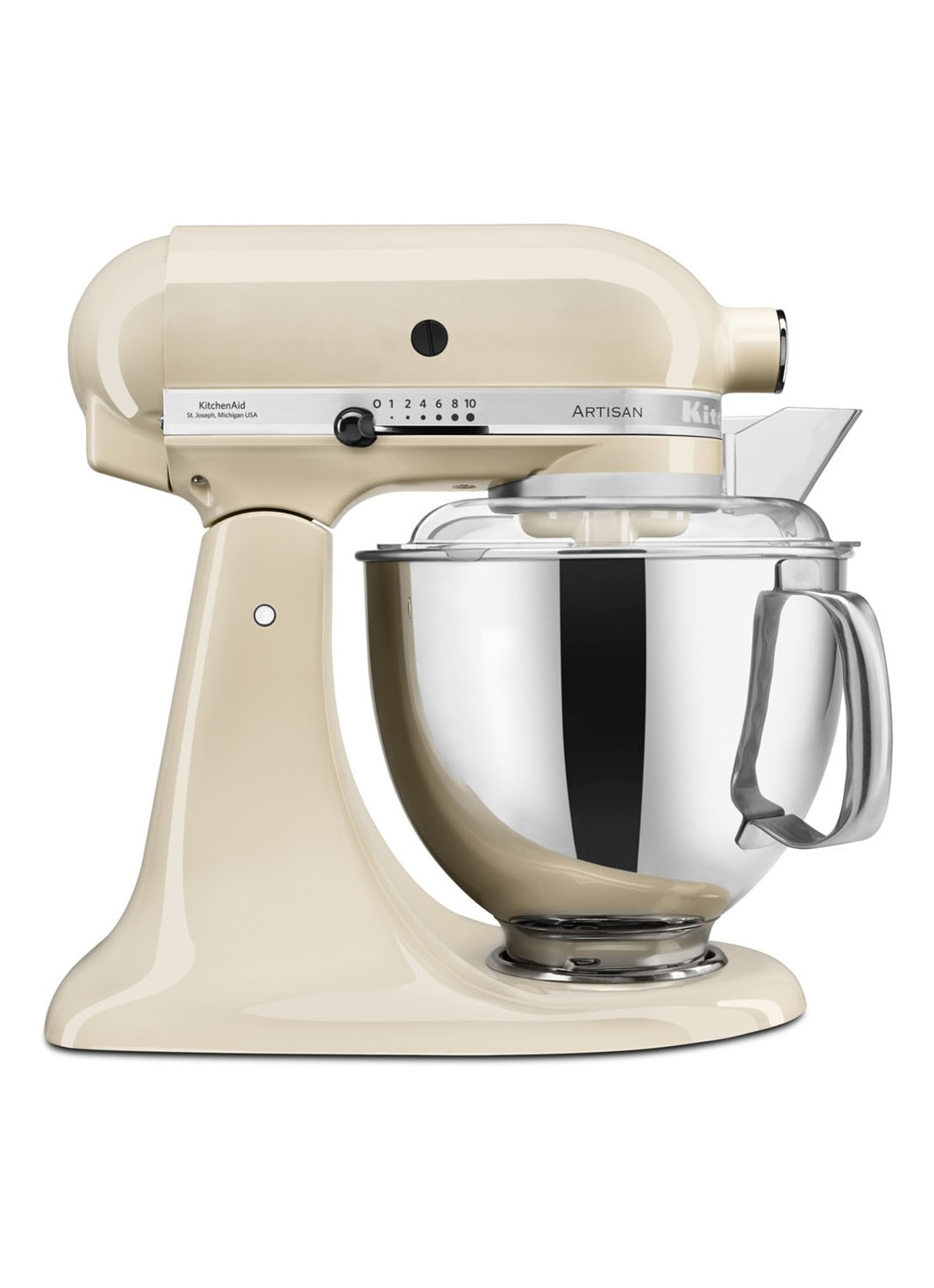 KitchenAid Artisan keukenmachine 4,8 liter 5KSM175PSEAC - Amandelwit - voorkant 3 amandelwit