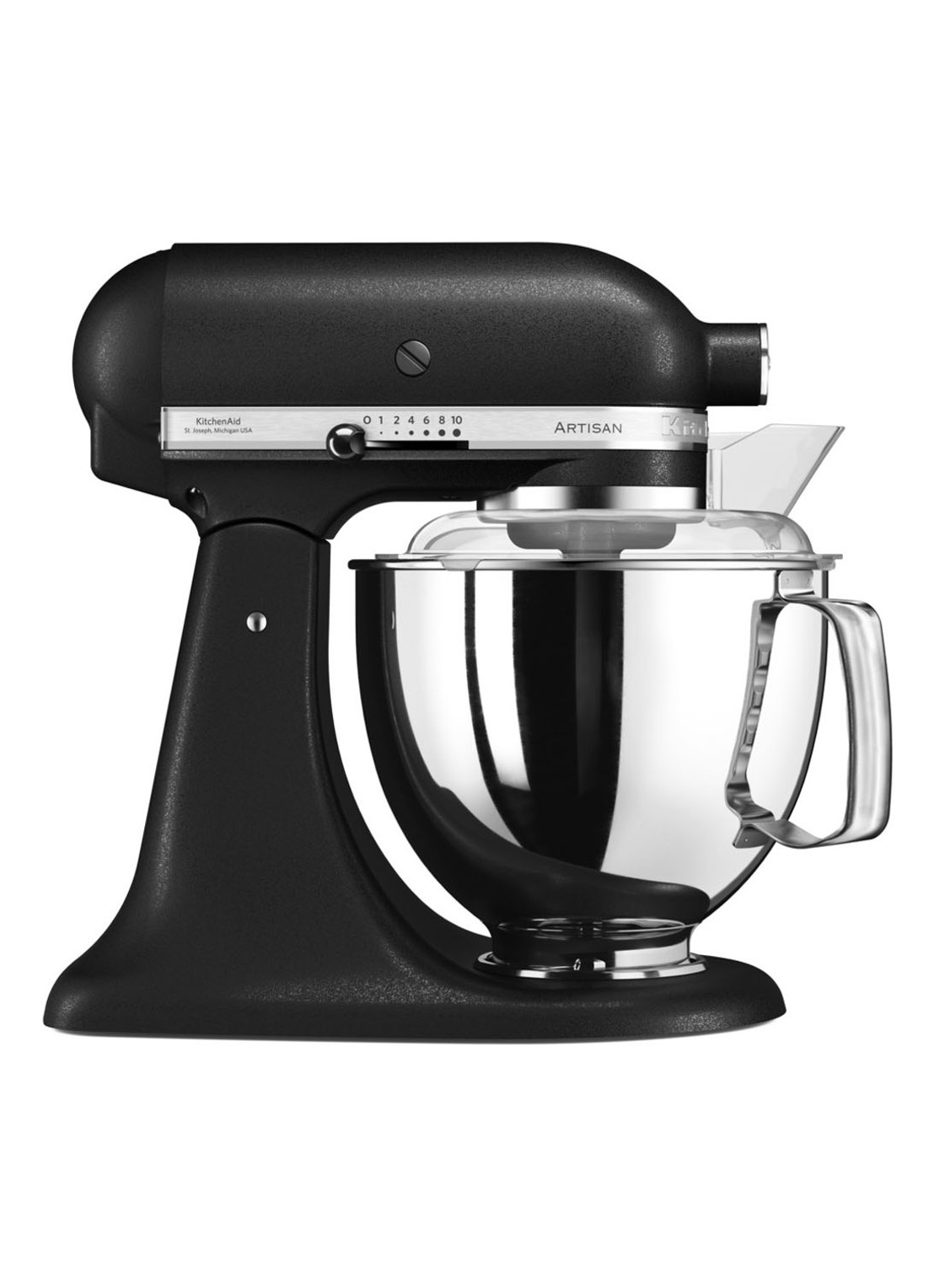 KitchenAid Artisan keukenmachine 4,8 liter 5KSM175PSEBK - Vulkaanzwart - voorkant 6 vulkaanzwart